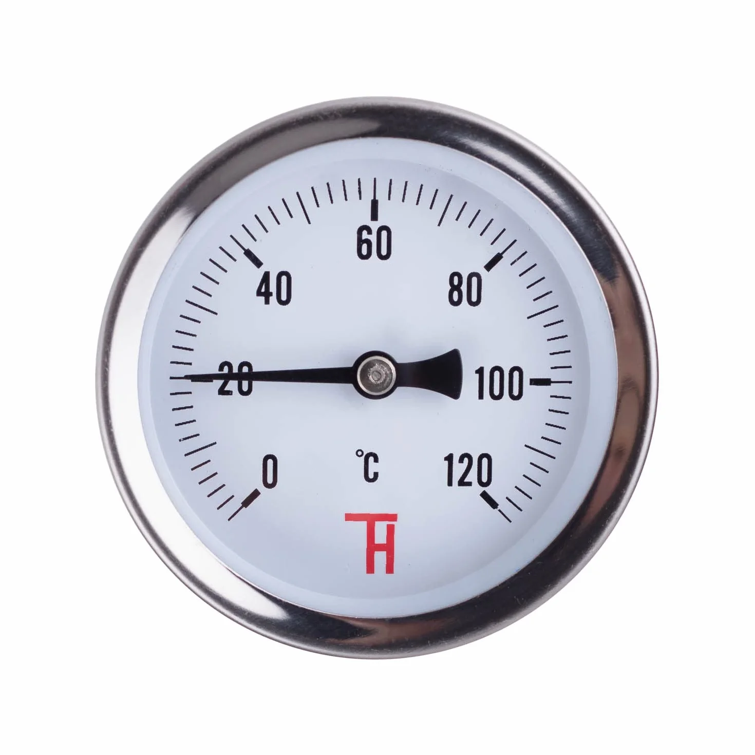 Termómetro analógico calefacción 0-120°C G1/2 63 mm ETR