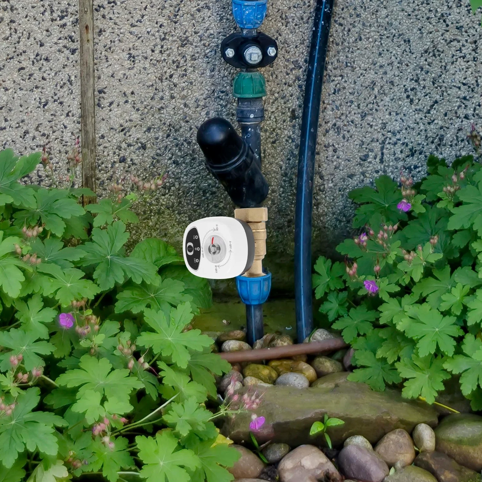 GALPADA Válvula de Agua Inteligente Wifi con Función Temporizador y Control Remoto, Válvula de Bola Eléctrica para Tubería Dn25, Material PC y Abs, Adecuado para Hogar y Jardín
