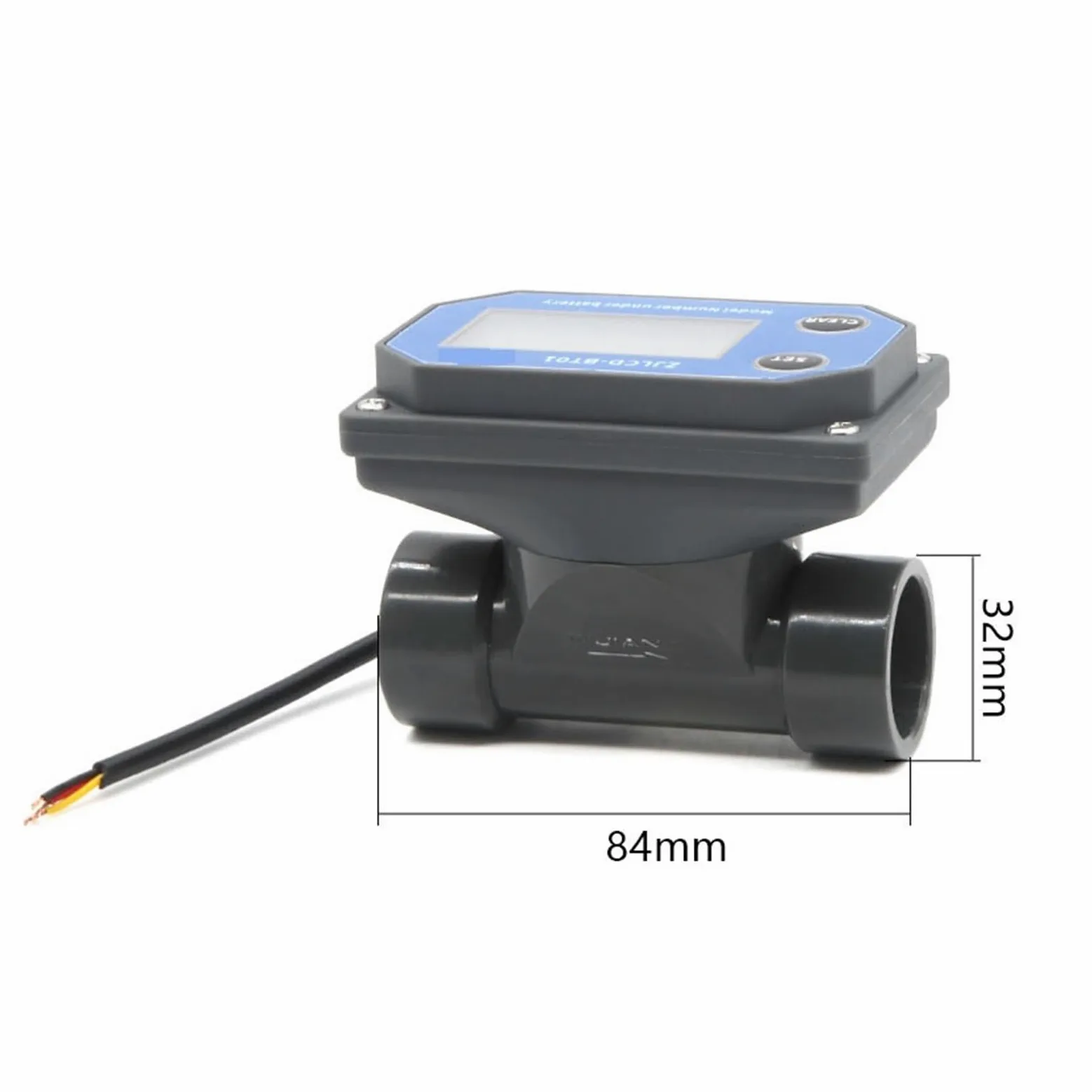 caudalímetro de líquidos, Medidor de flujo de turbina Digital, riego de tierras agrícolas, Sensor electrónico de tubería de aguas residuales de gran flujo, medidor de líquido, salida de pulso(DN40,5-2