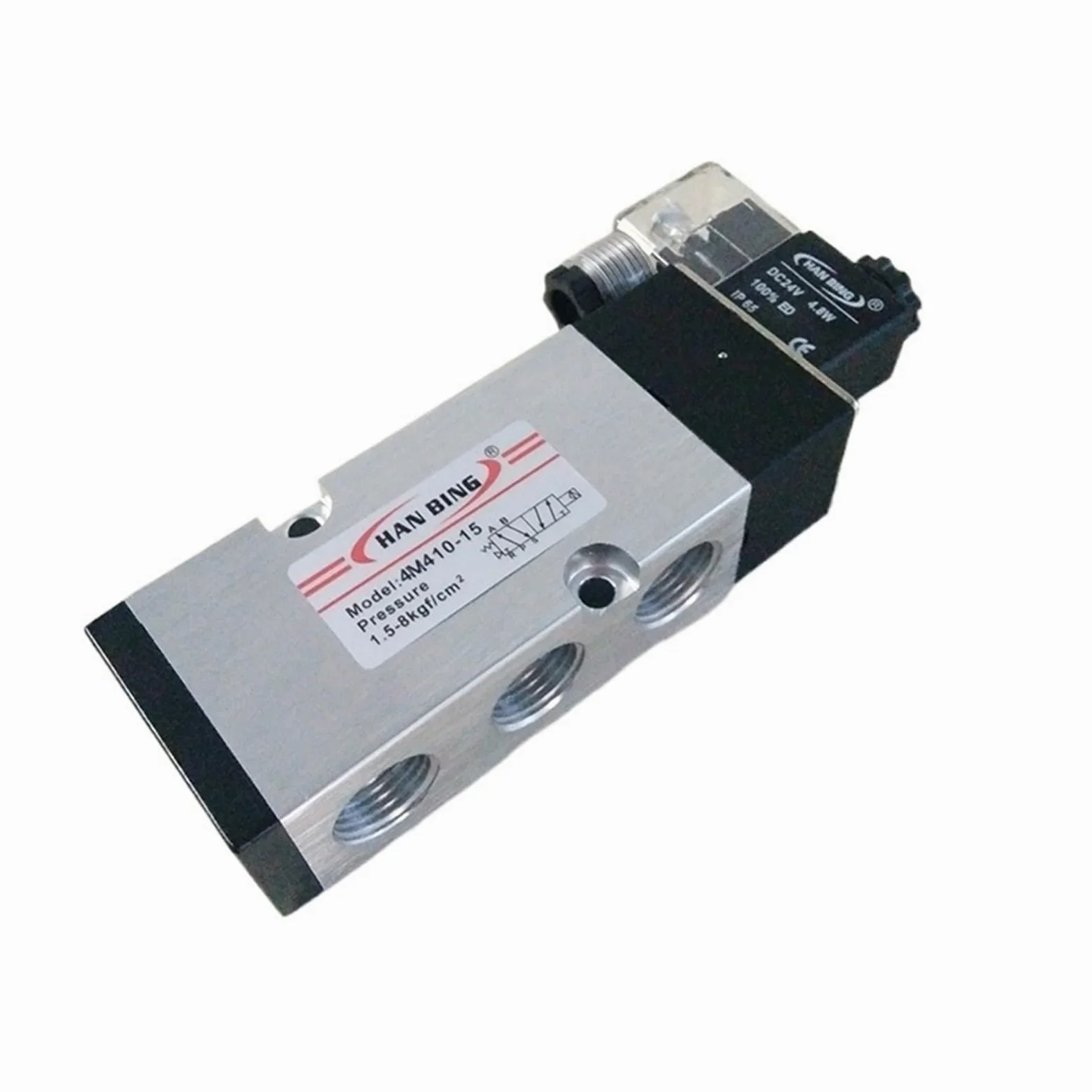 For Placa Angular válvula solenoide Aire 4M410-15 Puerto 1/2 "BSP 24V DC 5 vías actuadores neumáticos válvula de Control eléctrica(36V)