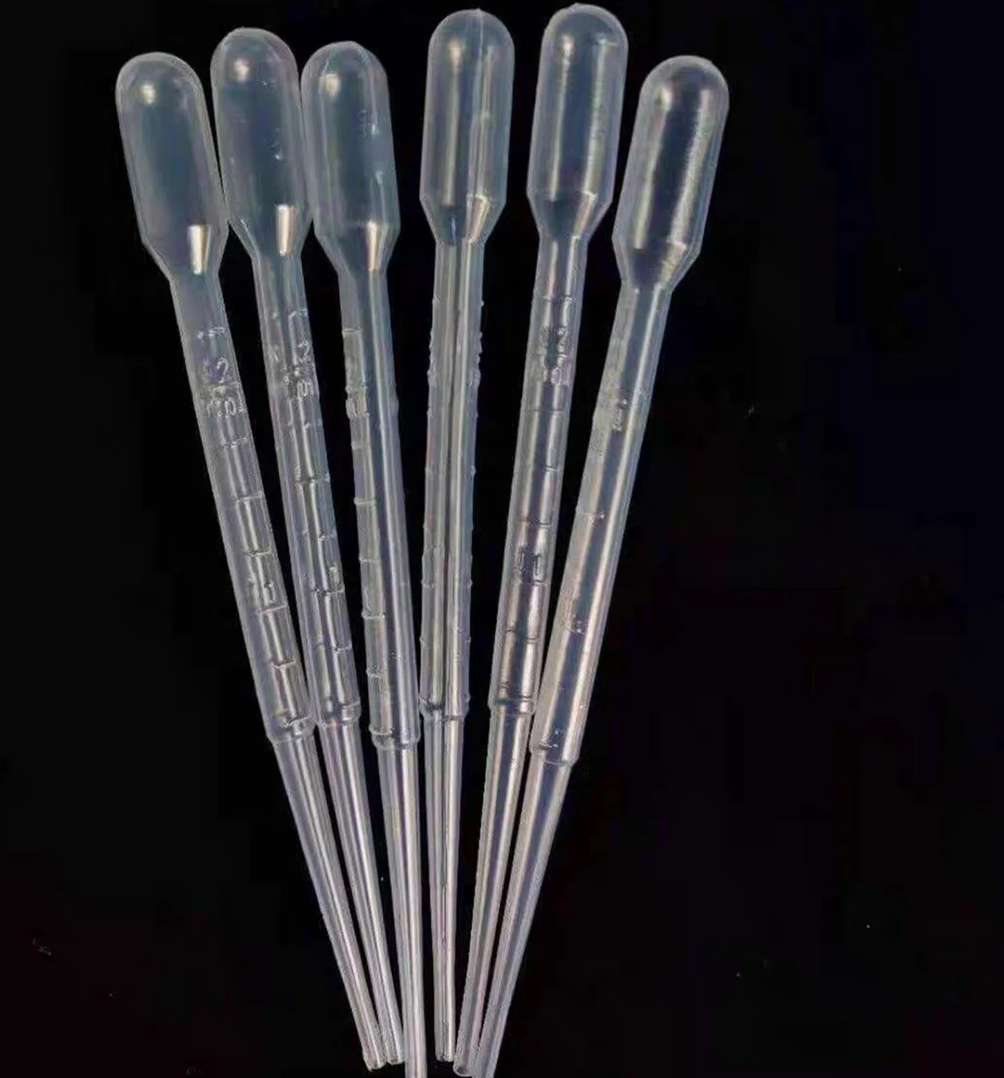 100 Uds a 1000 Uds laboratorio 3ml pipeta Pasteur de plástico pipeta cuentagotas de polietileno(3ml 1000pcs)