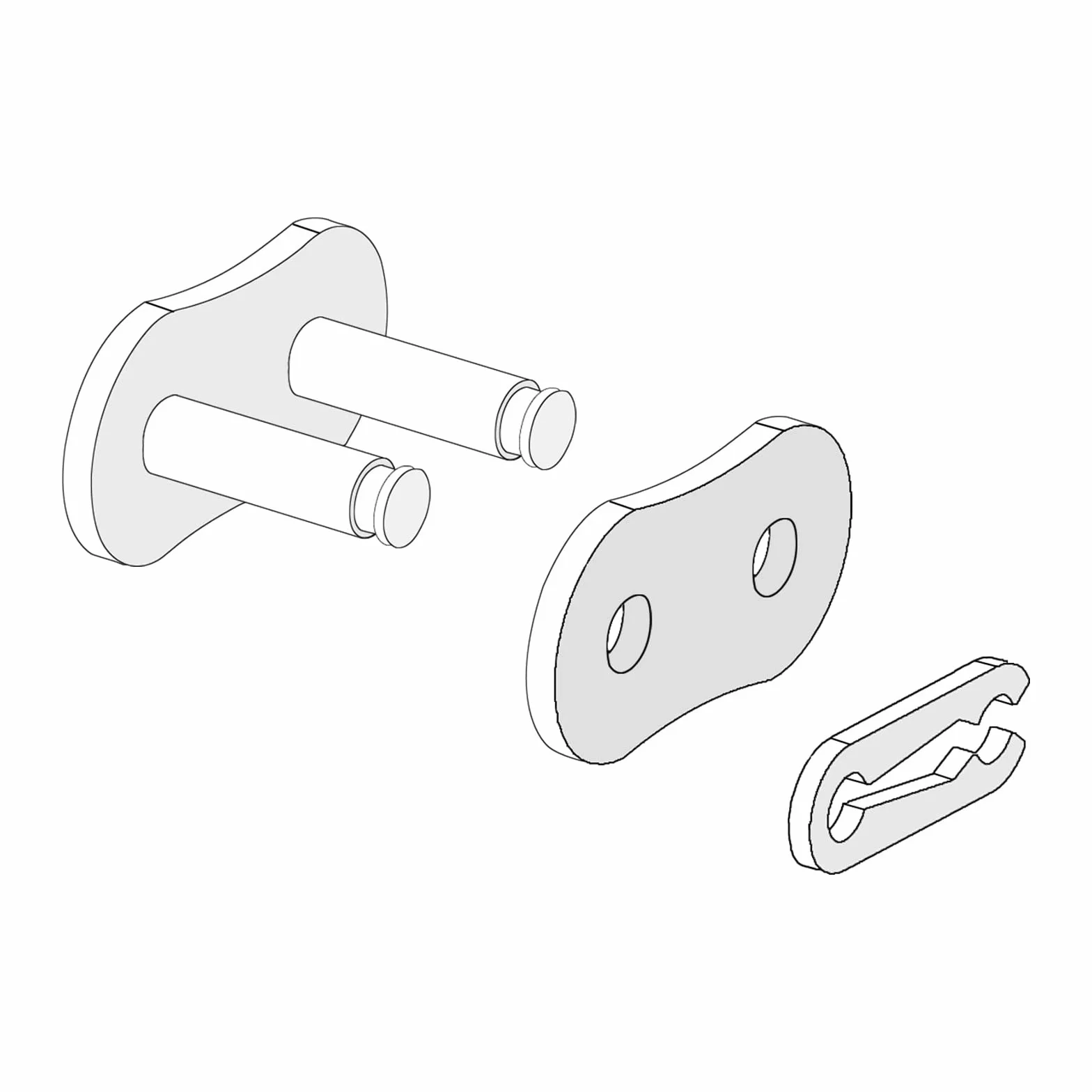 Cadena Maestro Conector Enlace Rodillo 5/16" Paso Carbón Acero Estándar 05B
