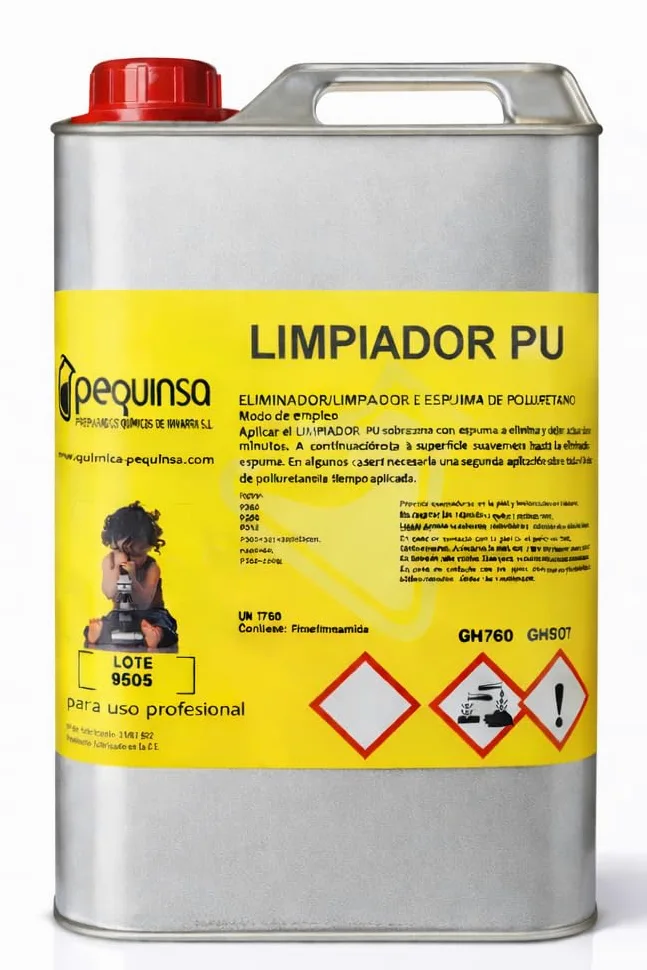 Limpiador de espuma de poliuretano. Envase 5 litros.