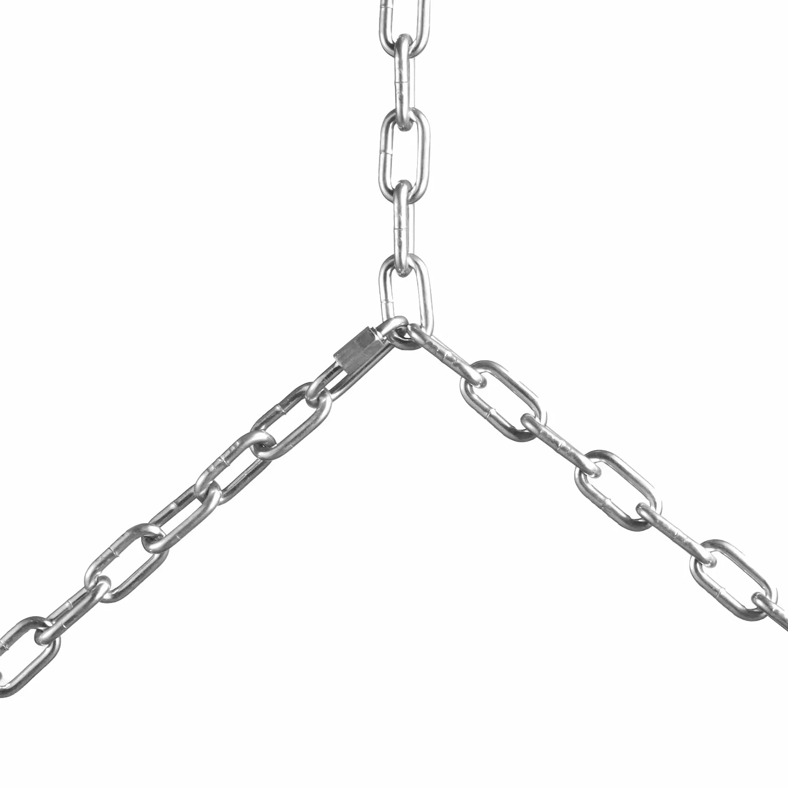 VEVOR Cadena de Eslabones de Acero al Carbono Galvanizado 3mm x 30,48m Cadena Helicoidal de Servicio Pesado Capacidad de Carga de 149 kg Dos Conectores Rápidos Cadena para Remolcar, Colgar, Acampar