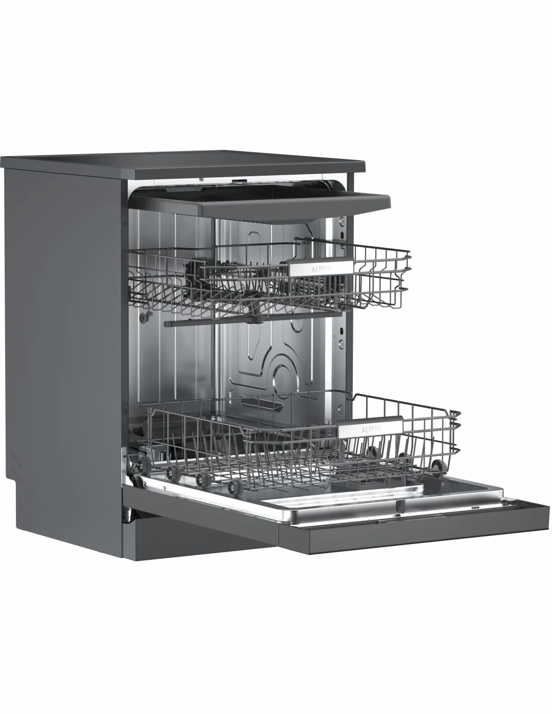 ALPHA Lavavajillas POSEIDON ELITE PRO Auto Door Open DualZone 14ser Negro
