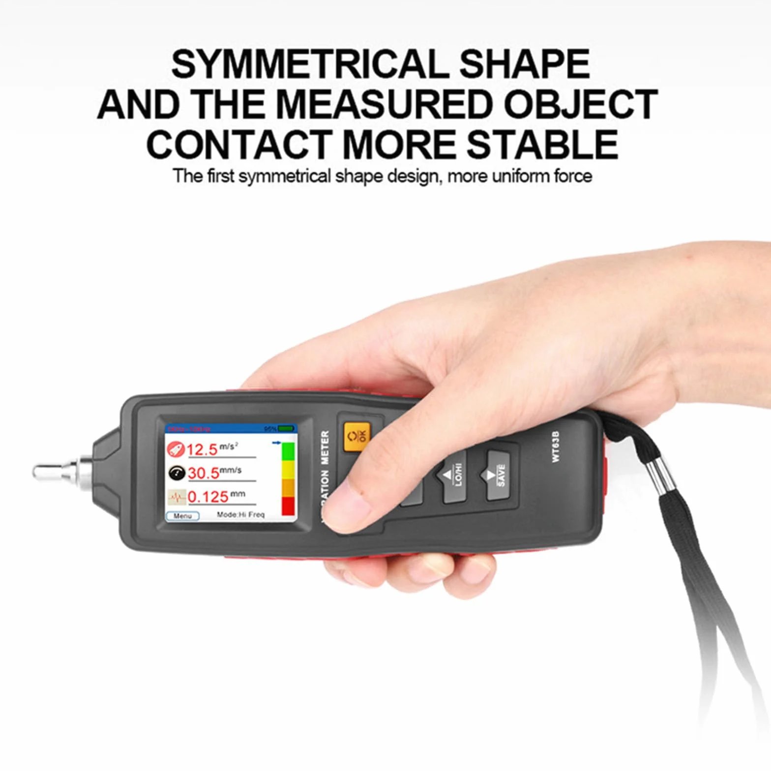 Medidor digital de vibraciones con pantalla LCD para aceleraciones precisas, instrumento de vibración y