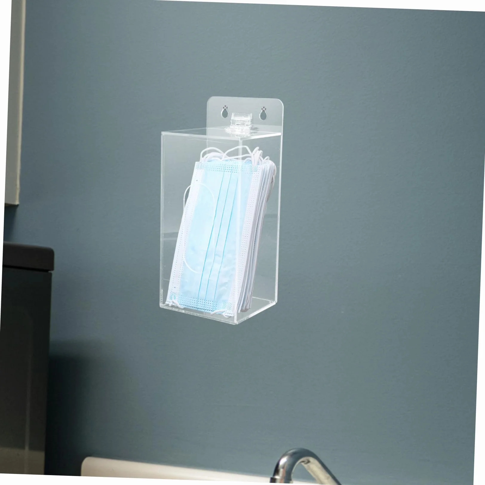 BESTYASH Soporte de Pared para Guantes Caja de Almacenamiento Transparente