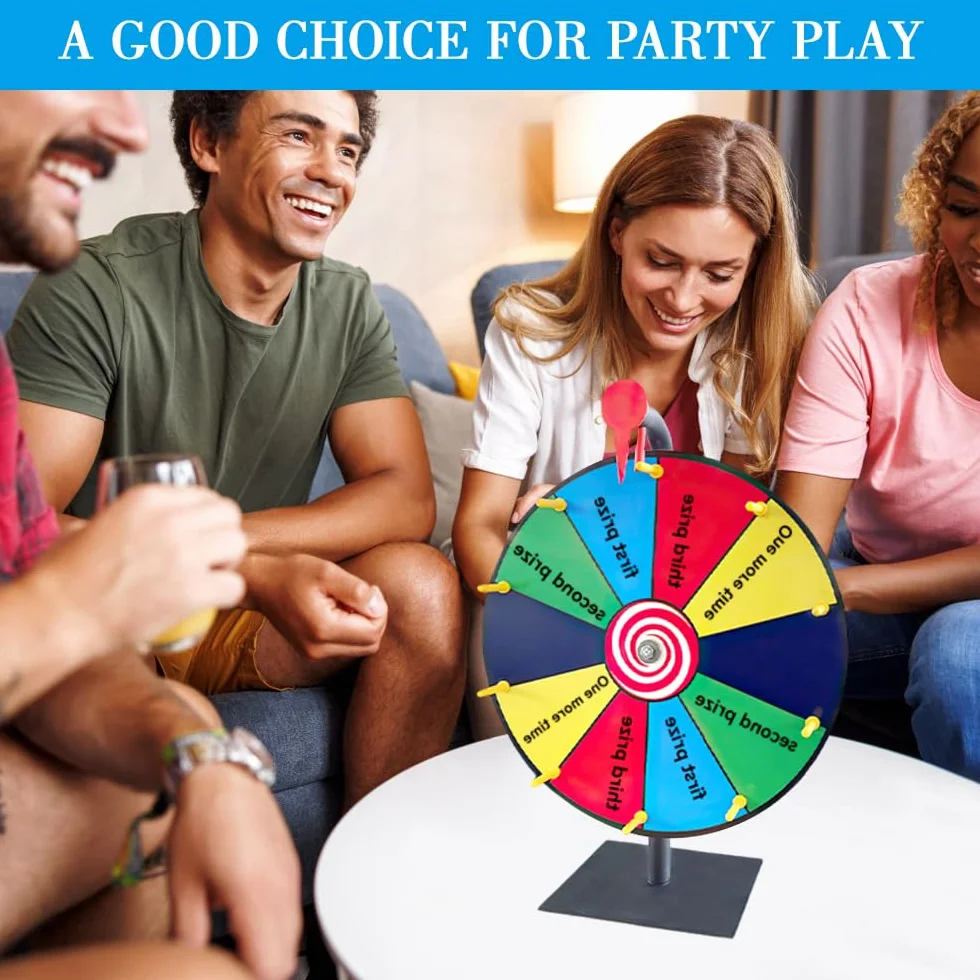 Rueda de la Fortuna Juego de Ruleta 10 Ranura 15 Ranura con Soporte de Escritorio para Carnaval