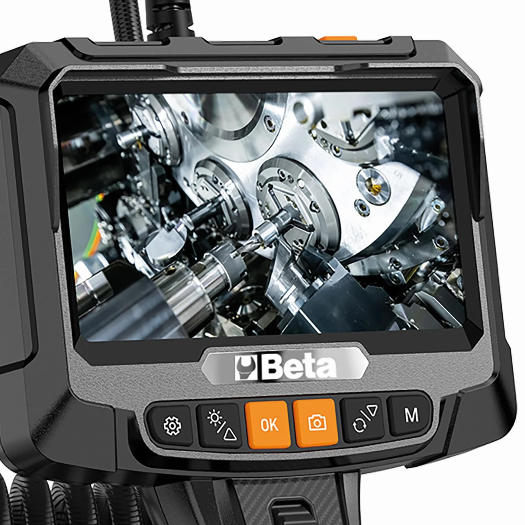 Beta 961N - videoscopio electrónico HD de 5", sonda flexible de 360° de 1,5 m, IP67, grabación de vídeo/fotografía, herramienta de diagnóstico profesional