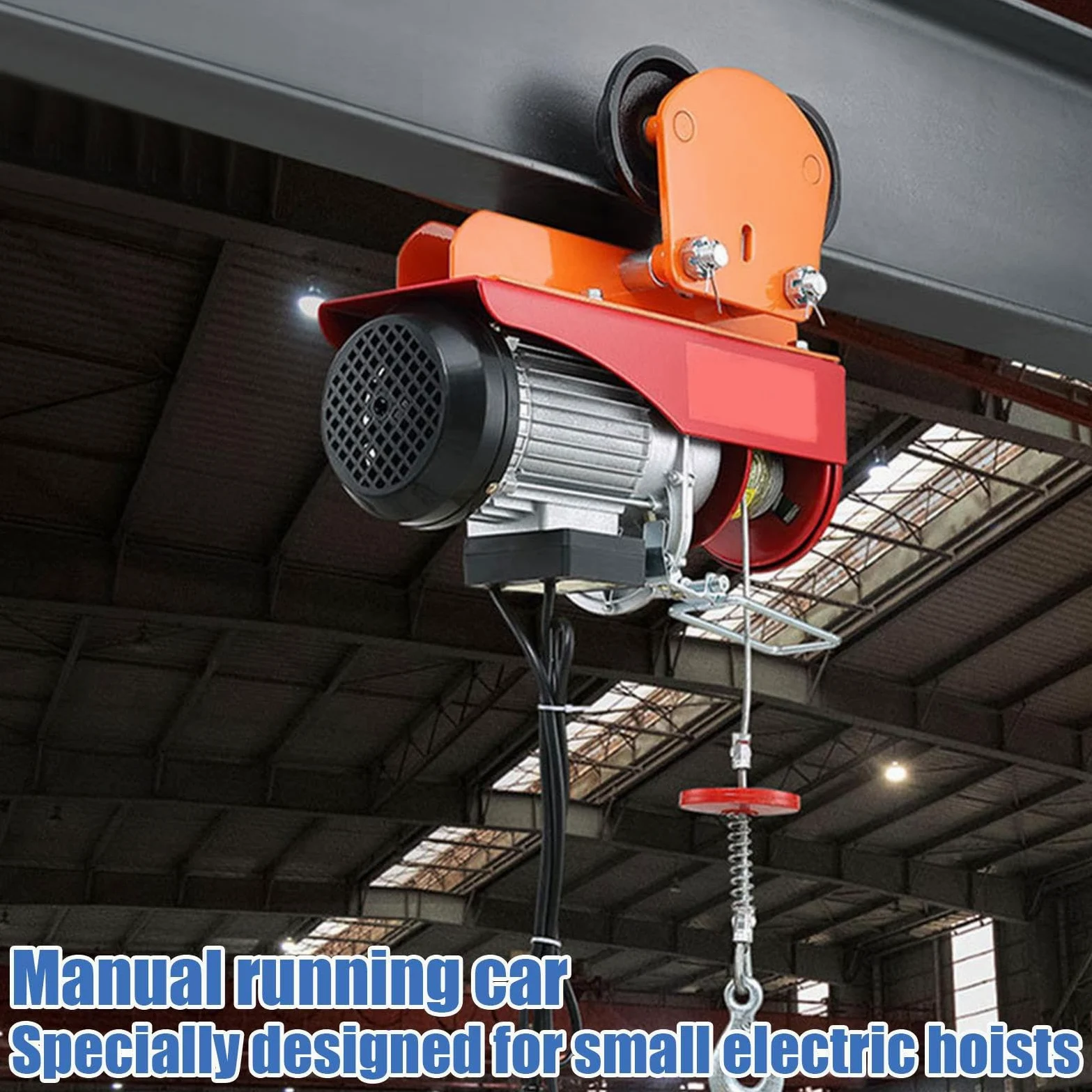 Trolley eléctrico de viga Trolley Eléctrico Ajustable con Alta Capacidad De | Pequeña Grúa con Ancho Regulable Para construcción, hogar, industria, fábrica, almacén, garaje, taller, grúa,