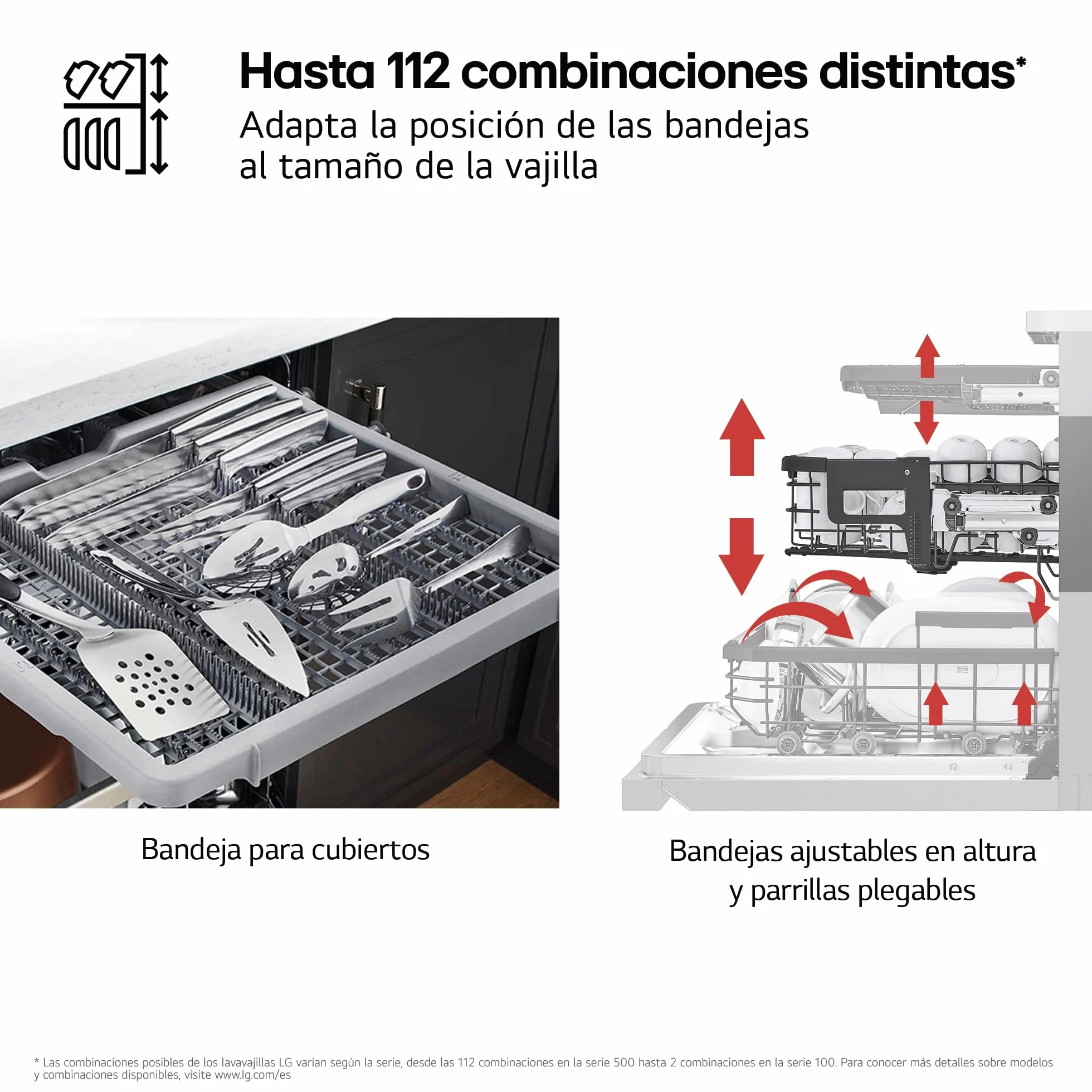 LG DF273FV Lavavajillas QuadWash Steam EasyRack Bandeja Cubiertos Smart Diagnosis Apertura Automática A 14 Inox Antihuellas