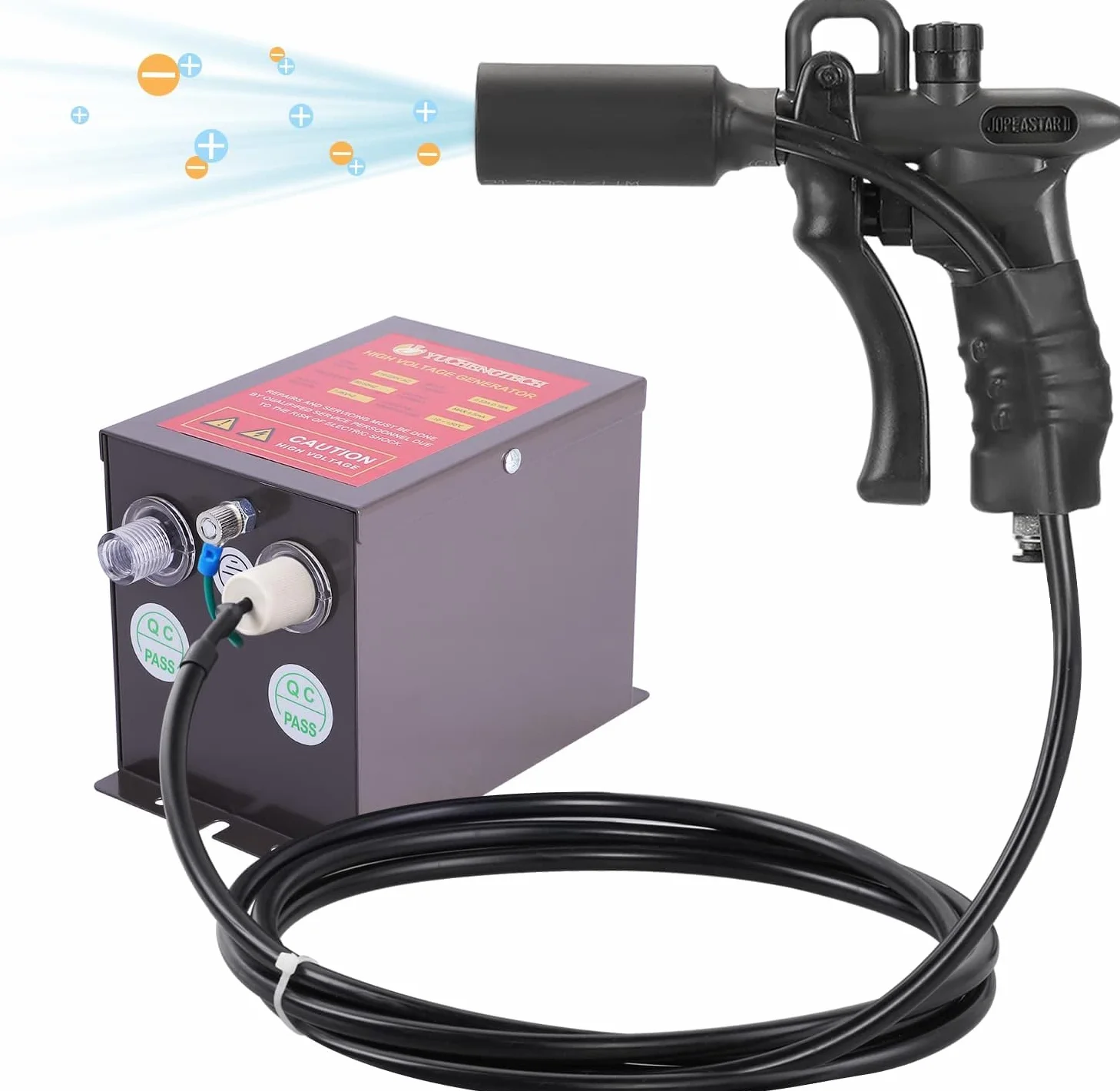 YUCHENGTECH ESD Pistola Antiestática Pistola de Aire Ionizante Eliminador de Estática con Generador de Alto Voltaje 7.0KV para la Eliminación de Estática | Pistola de Aire Ionizante Eliminador De Electricidad Estática para Eliminación de Polvo y Electrici