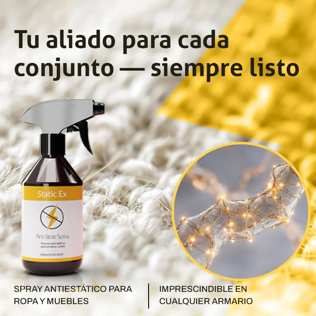 Spray Antiarrugas Ropa Anti Electricidad Estatica 250ml Antiestático
