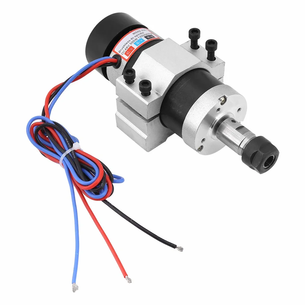 Motor de Husillo Set ER16 500W 12000r/min Refrigeración por Aire de Alta Velocidad Sin Escobillas con Motor de Motor Potenciómetro Interruptor de Sujeción