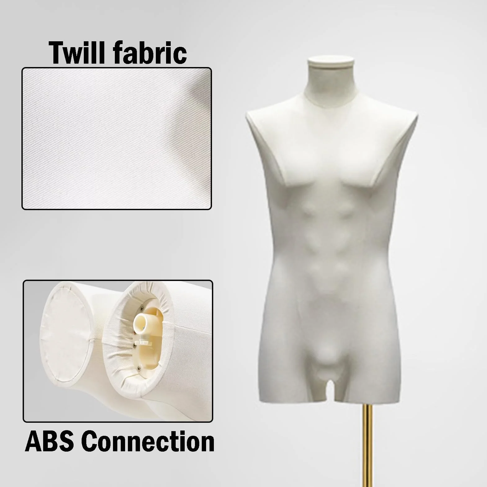 Maniquí Masculino para Hombre con Torso Ajustable en Altura, maniquí de Cuerpo Entero para Hombre, diseño de Moda y Ropa Masculina