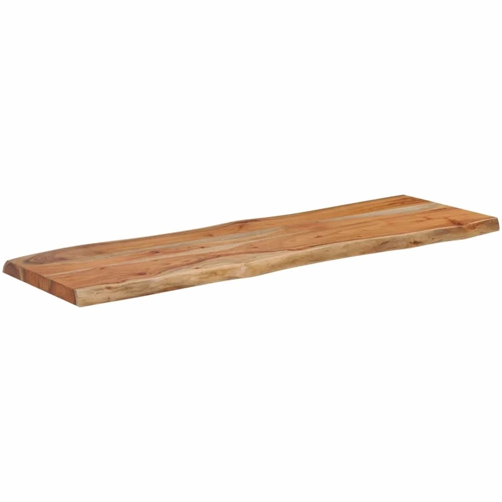 vidaXL Tablero Rectangular Madera de Acacia Borde Vivo 120x40x2,5 cm, Tablero, Tablero de Mesa Rectangular, Tablero de Mesa de Comedor