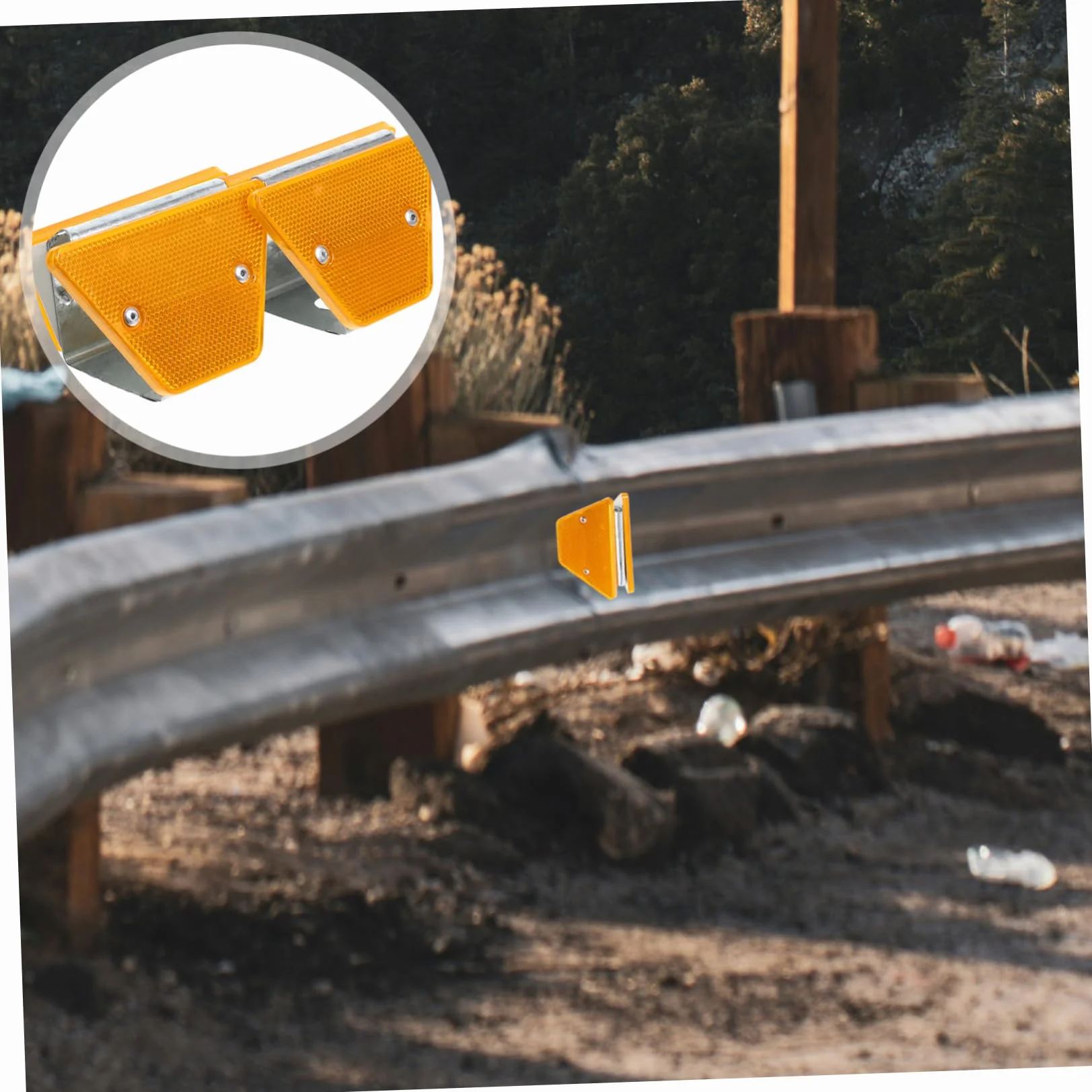 Marcadores Reflectantes De Carretera Señalización Seguridad Barandillas Protección 4 Piezas