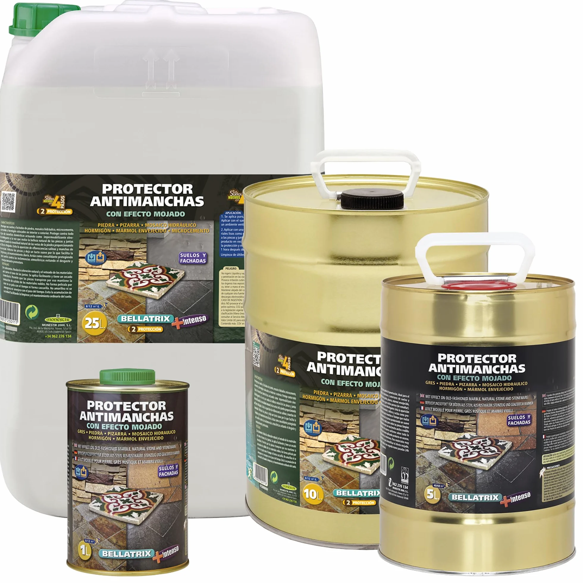 Monestir Bellatrix, Protector animancha con efecto Mojado, 5L, El embalaje puede variar
