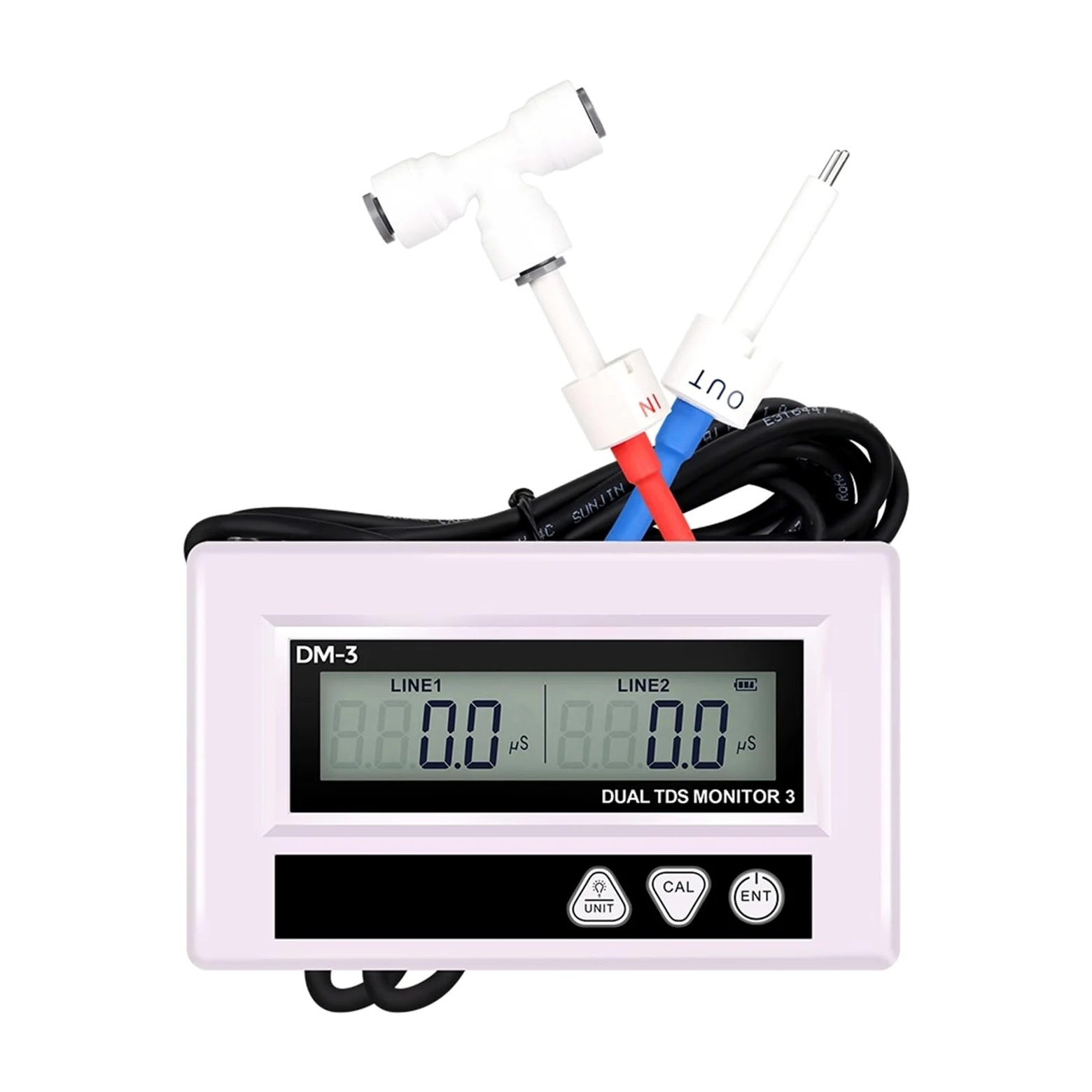 Medidor de agua TDS EC, sonda dual, Detector en línea, entrada/salida, Monitor Digital calidad del,Alta precisión