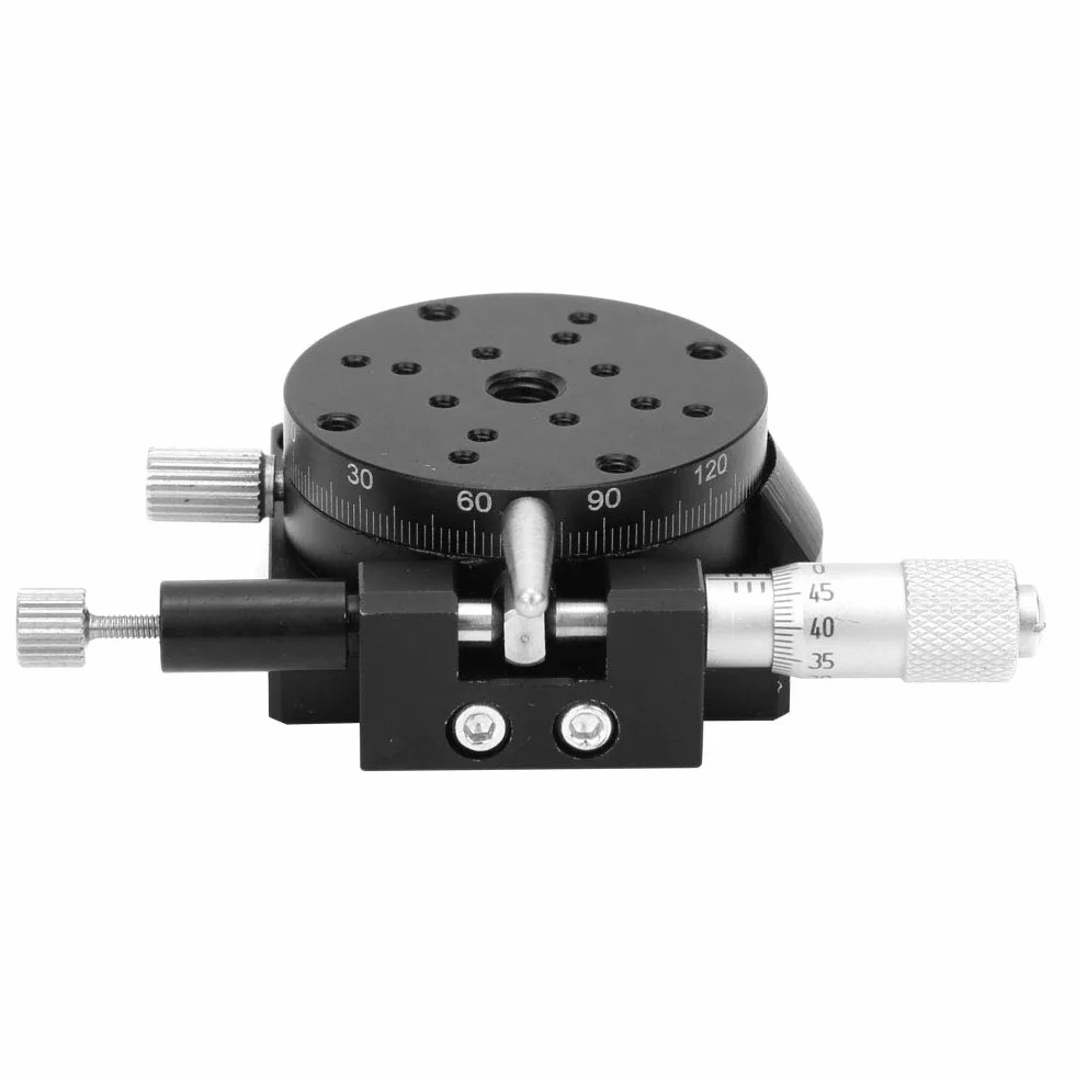 RSP40-L Mesa Deslizante Micrométrica Eje R Plataforma Recorte Deslizamiento Lineal Ajustable Manualmente Rodamientos Rodillos Cónicos