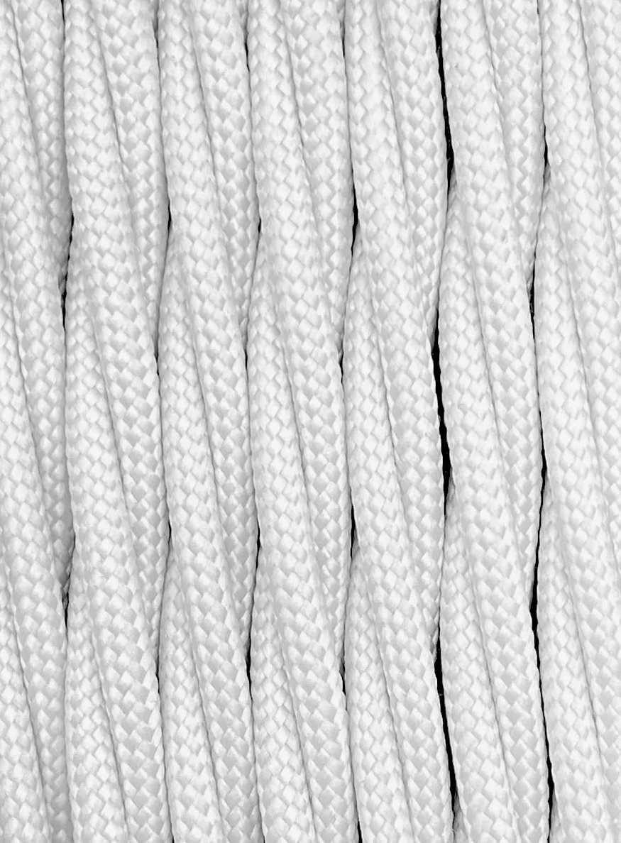 Cable de tela textil de 30 metros, 3 conductores, cable de lámpara con tejido trenzado 3x0,75 3G0,75 Blanco