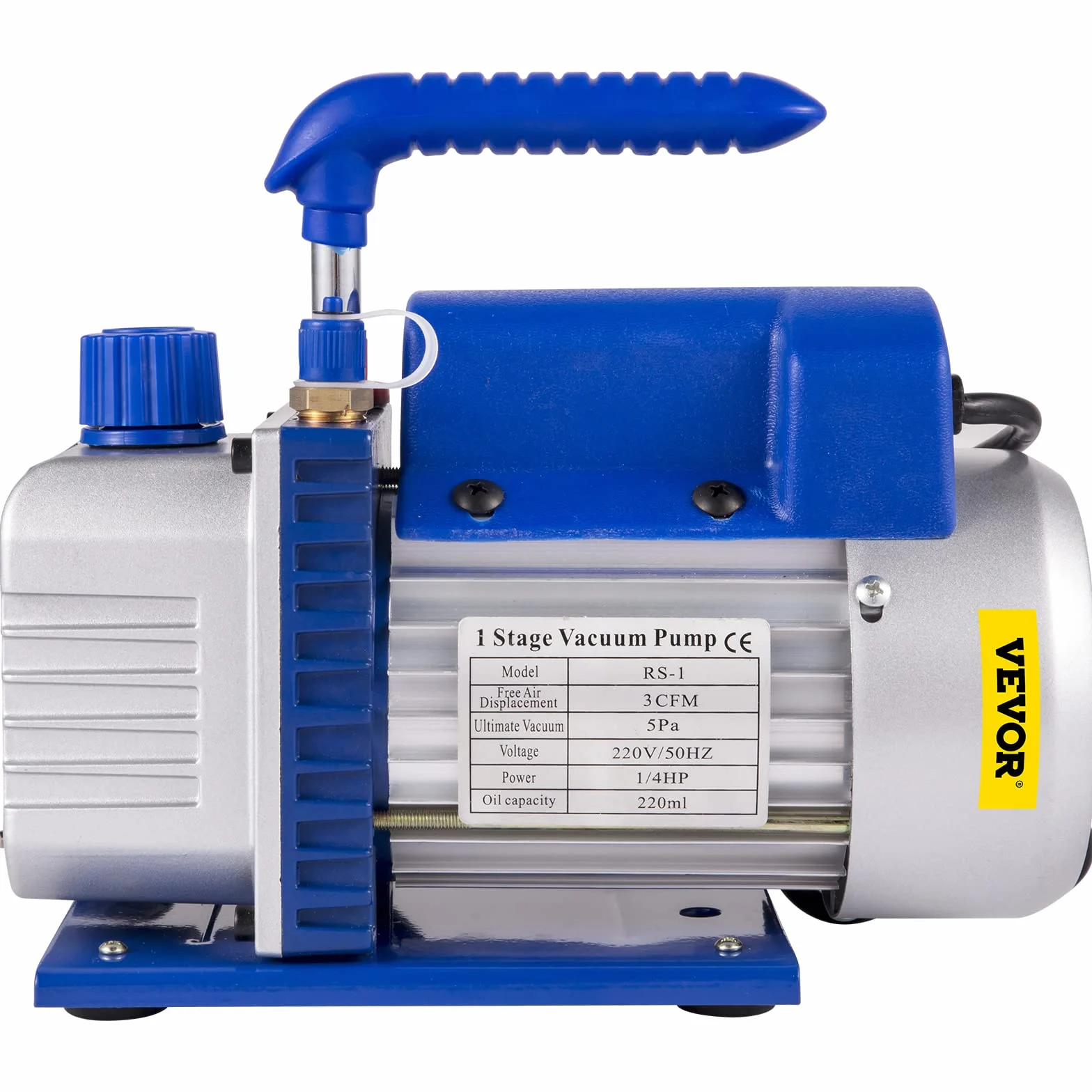 VEVOR 3 CFM 1/4HP HVAC Bomba de Vacio con Manómetros Diagnósticos