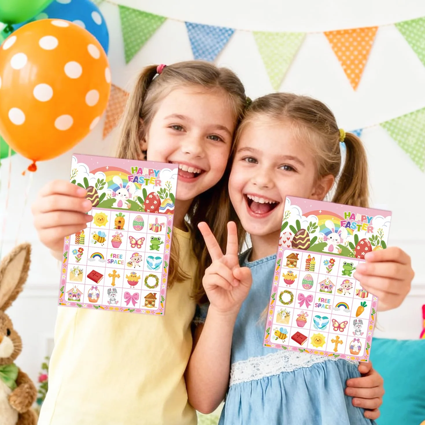 Juego de Bingo de Pascua 24 Tarjetas Suministros de Fiesta