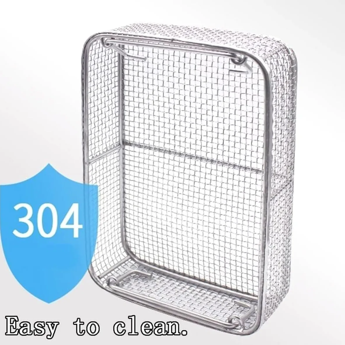 Cestas Perforadas De Malla Acero Inoxidable 304, Cesta De Malla De Esterilización para Operación Instrumentos Médicos, Bandeja De Esterilización De Cestas Perforadas Malla,30 * 25 * 7cm