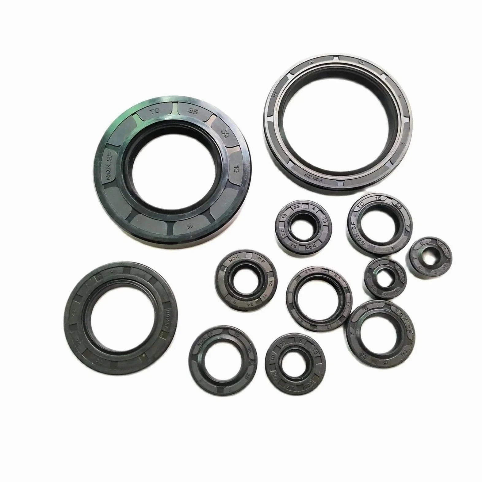 Junta de anillo de caucho de nitrilo TC, sello de aceite esqueleto de eje NBR, 10 Uds. - Kit de juntas surtidas(8X17X3)