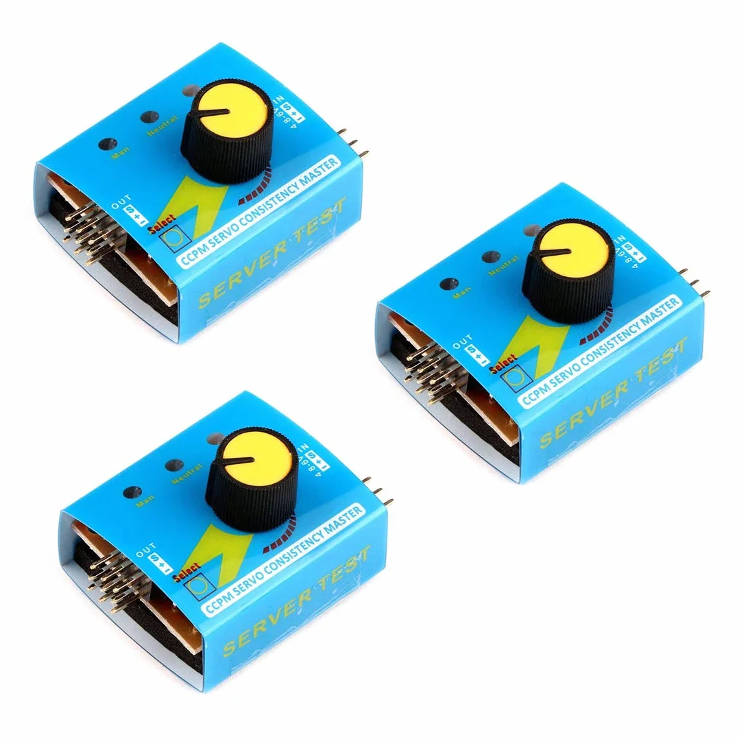Hailege RC Servo Tester 3CH Digital Controlador de Velocidad CCPM Master para Helicóptero RC Barco