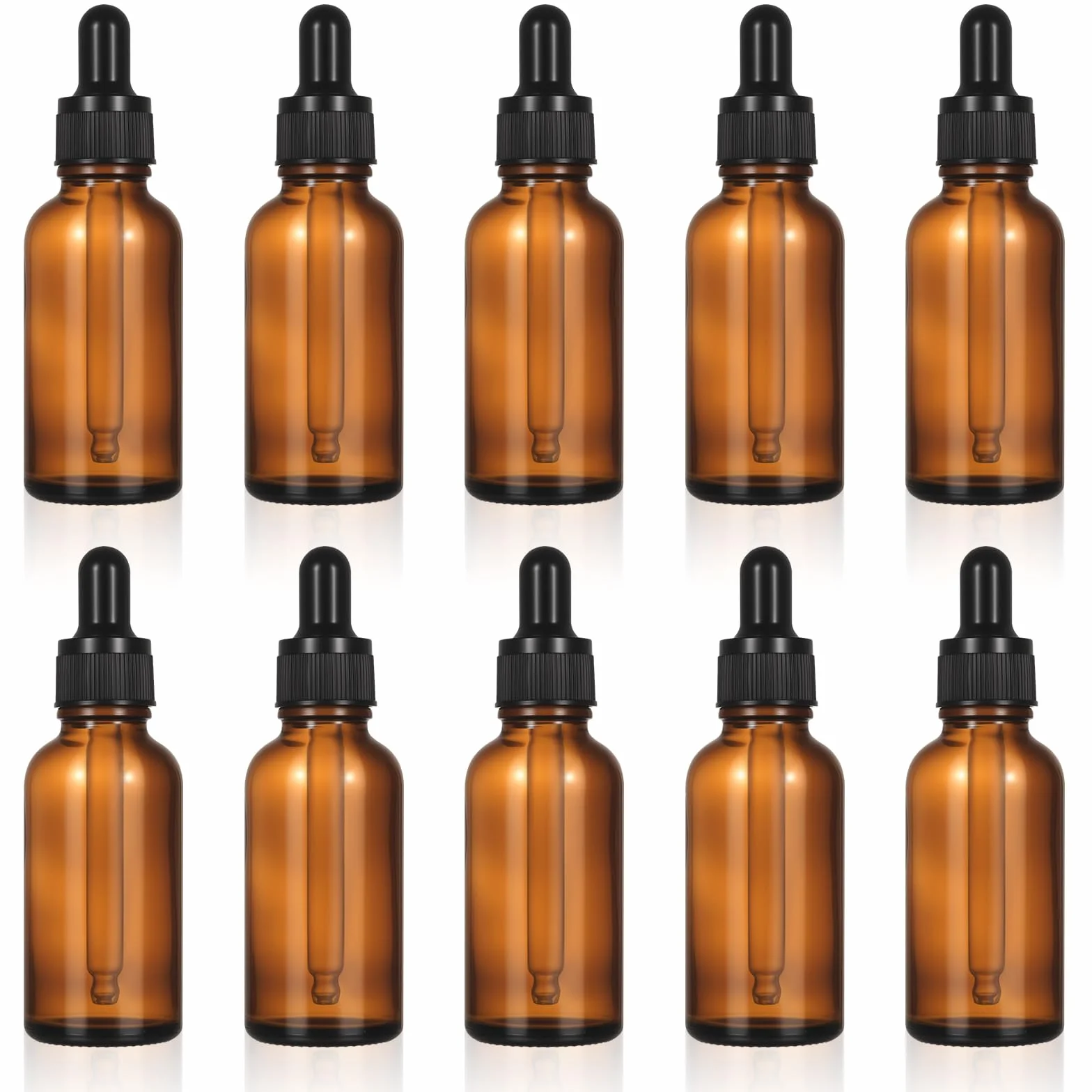 Goteros Cuentagotas Ambar Frasco Cristal 30ml Botellas Vidrio para Aceites Esenciales Perfumes