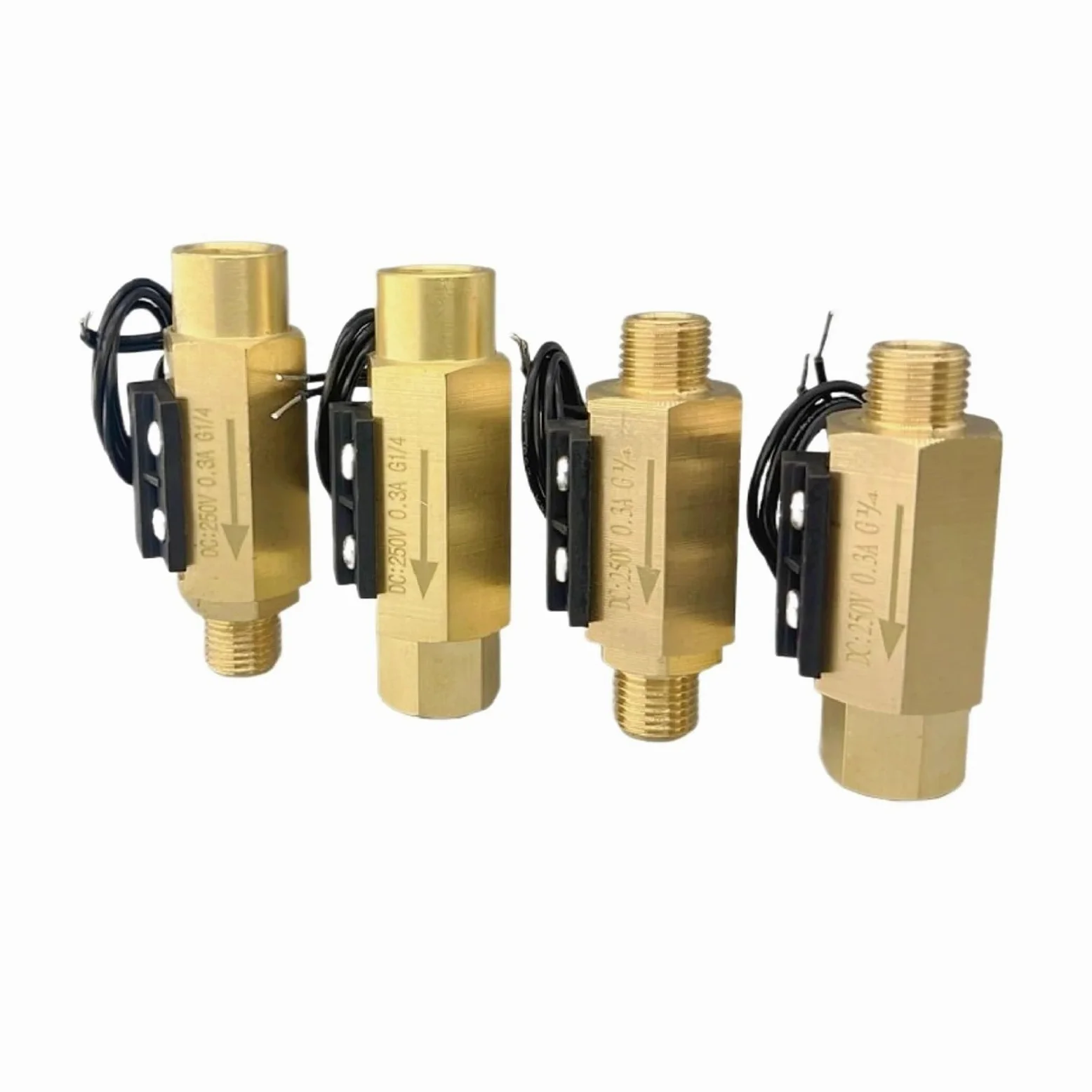 1 Uds interruptor de flujo de agua de latón G1/4 G3/8 G1/2 G3/4 salida de señal de Sensor de flujo bajo normalmente abierto(SK-6061-CL-G3-4)
