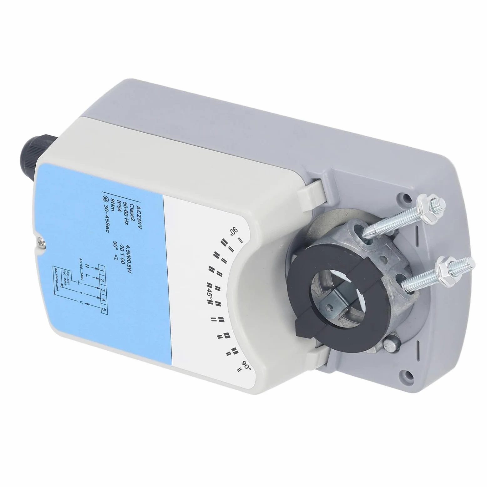 Actuador de Válvula de Aire Eléctrica Sonew, Válvula de Aire de Solenoide Eléctrica, Motor sin Escobillas de CC, Controlador de Válvula de Aire de ángulo de Rotación Ajustable,