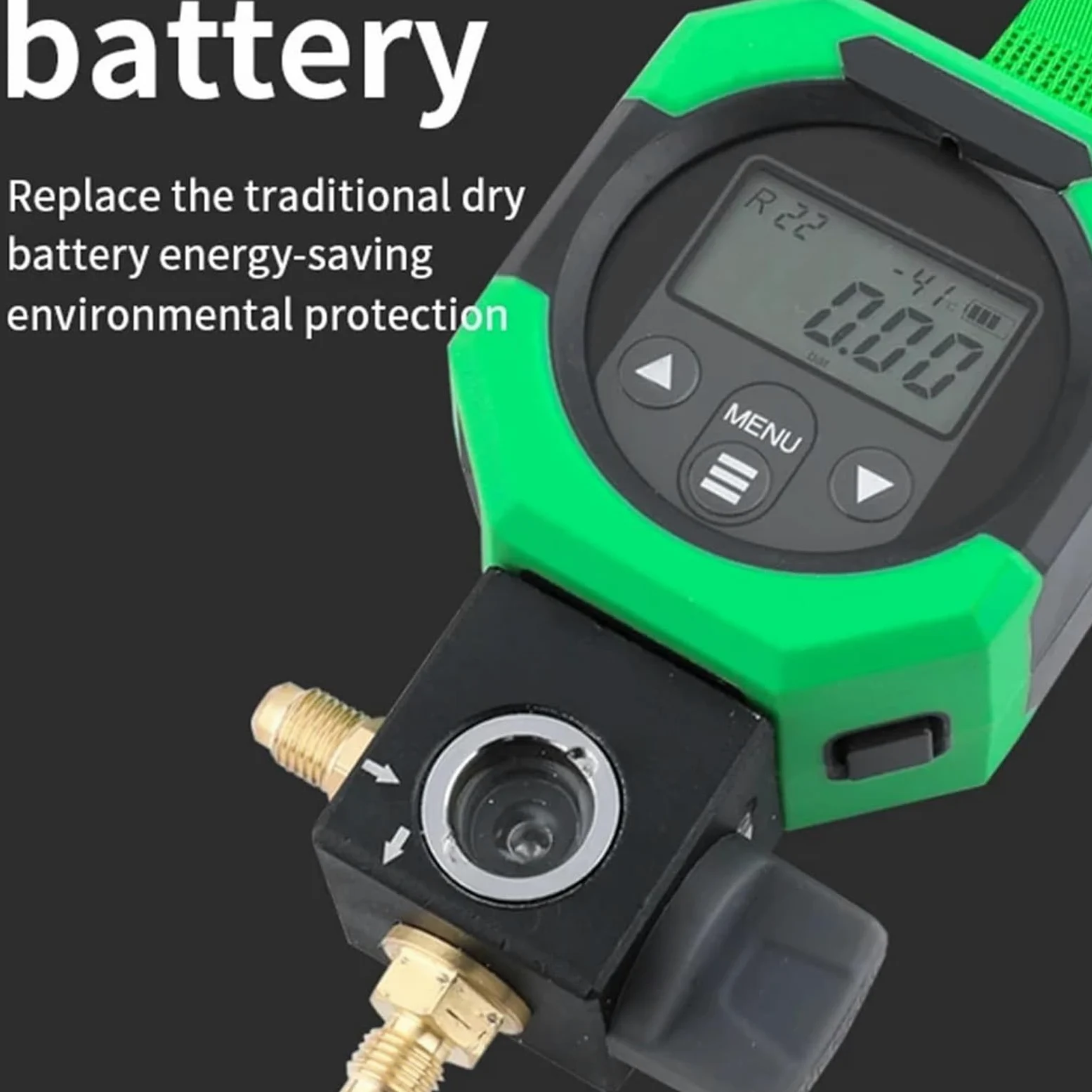 Generic Vacuómetro Industrial Digital de Alta Precisión para Tareas de Refrigeración con Pantalla Retroiluminada y Batería Recargable para Profesionales de HVAC
