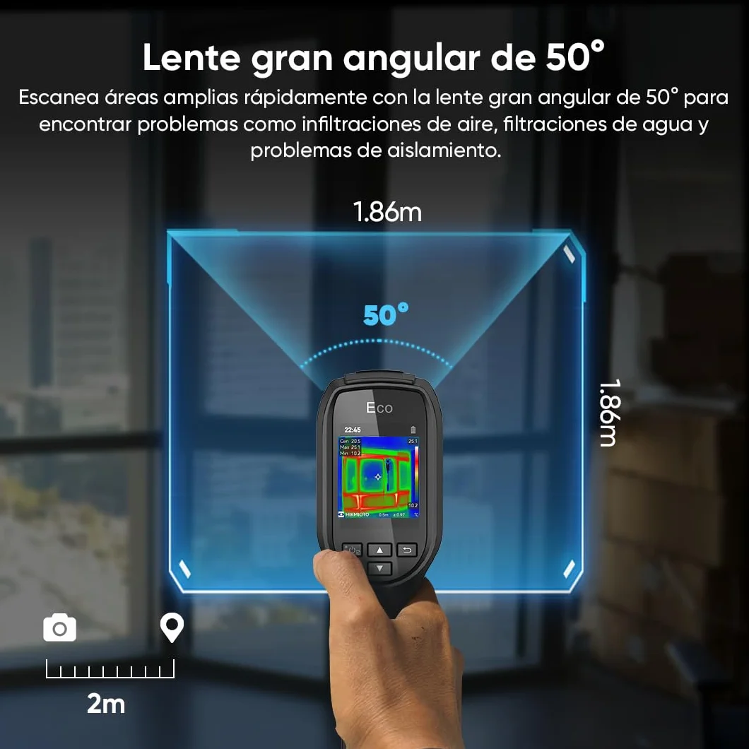 Cámara termográfica HIKMICRO SuperIR 240x240 píxeles 25 Hz -20 °C a 550 °C termómetro láser compacta mano
