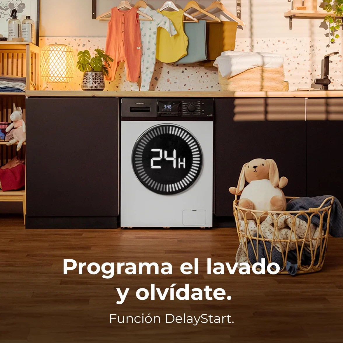 Cecotec Lavadora 7Kg Carga Frontal Bolero Dresscode 7410 Inverter 1850W 1200 rpm 16 Programas