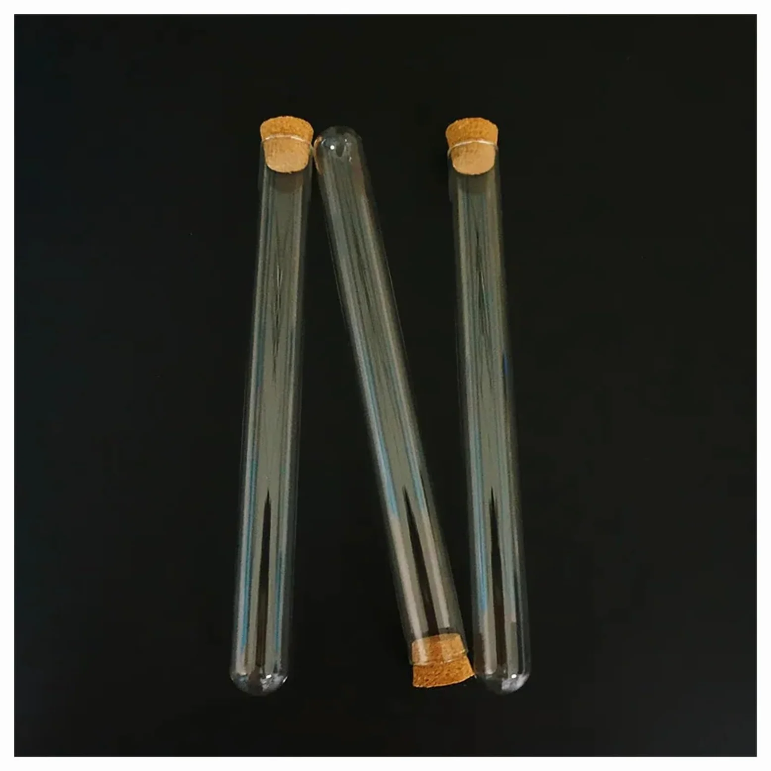 MENGKE 24 Piezas/lote 18x180 Mm Tubo De Ensayo De Vidrio Con Corcho Fondo Redondo Tubo De Embalaje Cristalería De Laboratorio