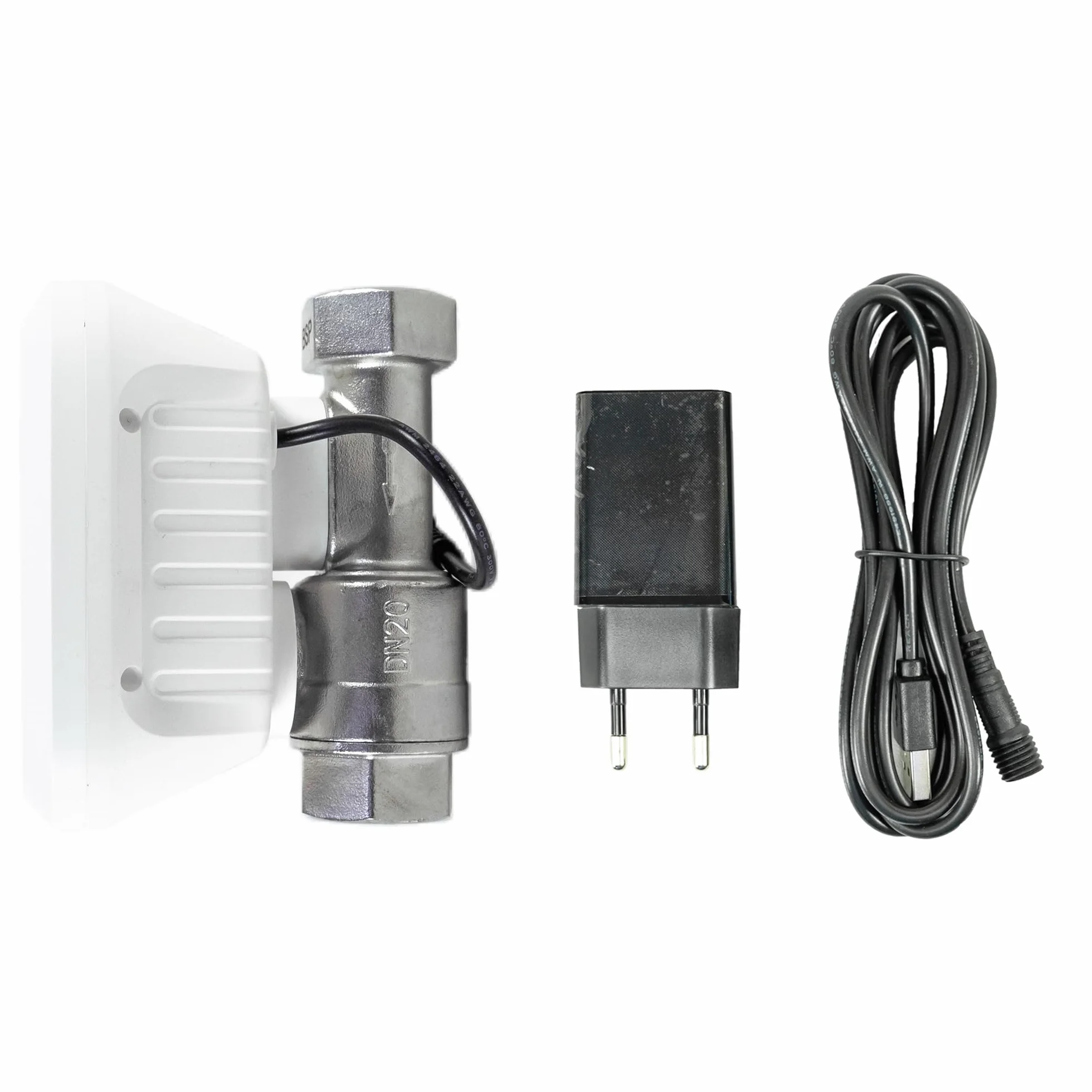 Válvula de agua inteligente PNI SV180 PLUS, Wi-Fi, IP65, DN20 3/4, controlable desde Tuya Smart, Amazon Alexa y Google Home, mide el consumo de agua.