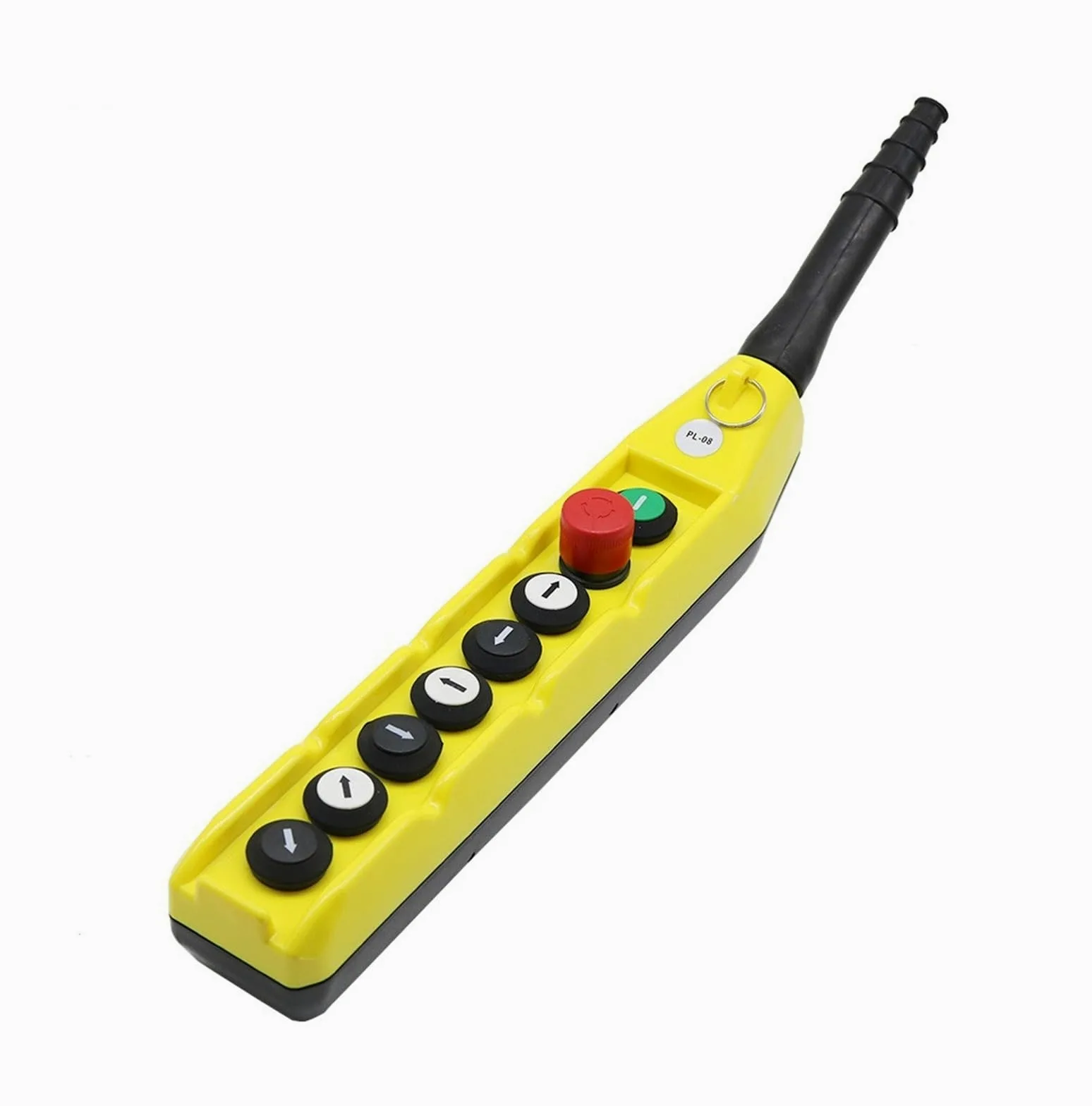 8 Push-Button Single Speed Crane Suspension Control Station with Emergency Stop Handle Button Switch Box
