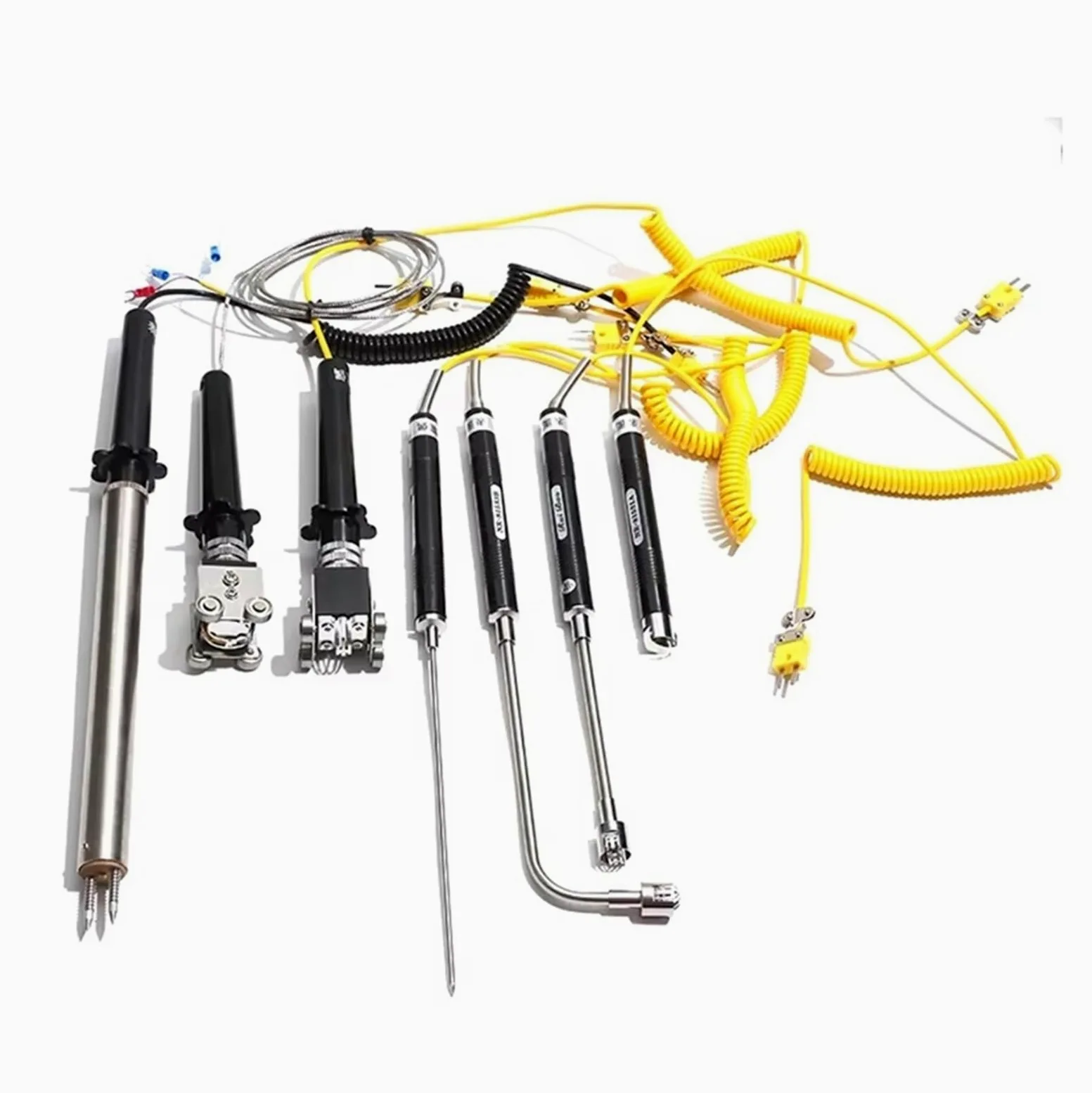 Sonda termopar de superficie tipo K for líquido, temperatura de superficie sólida PT100 Sonda de termómetro portátil 1 ud.(WRNM202)