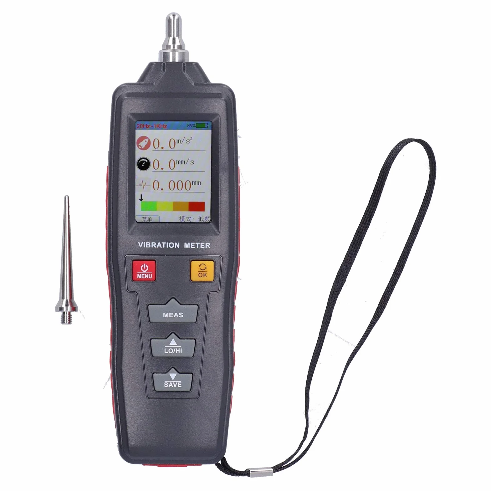 Srliya WT63B Medidor de Vibración Portátil Color LCD LCD Digital Vibration Analyzer Equipo de Prueba