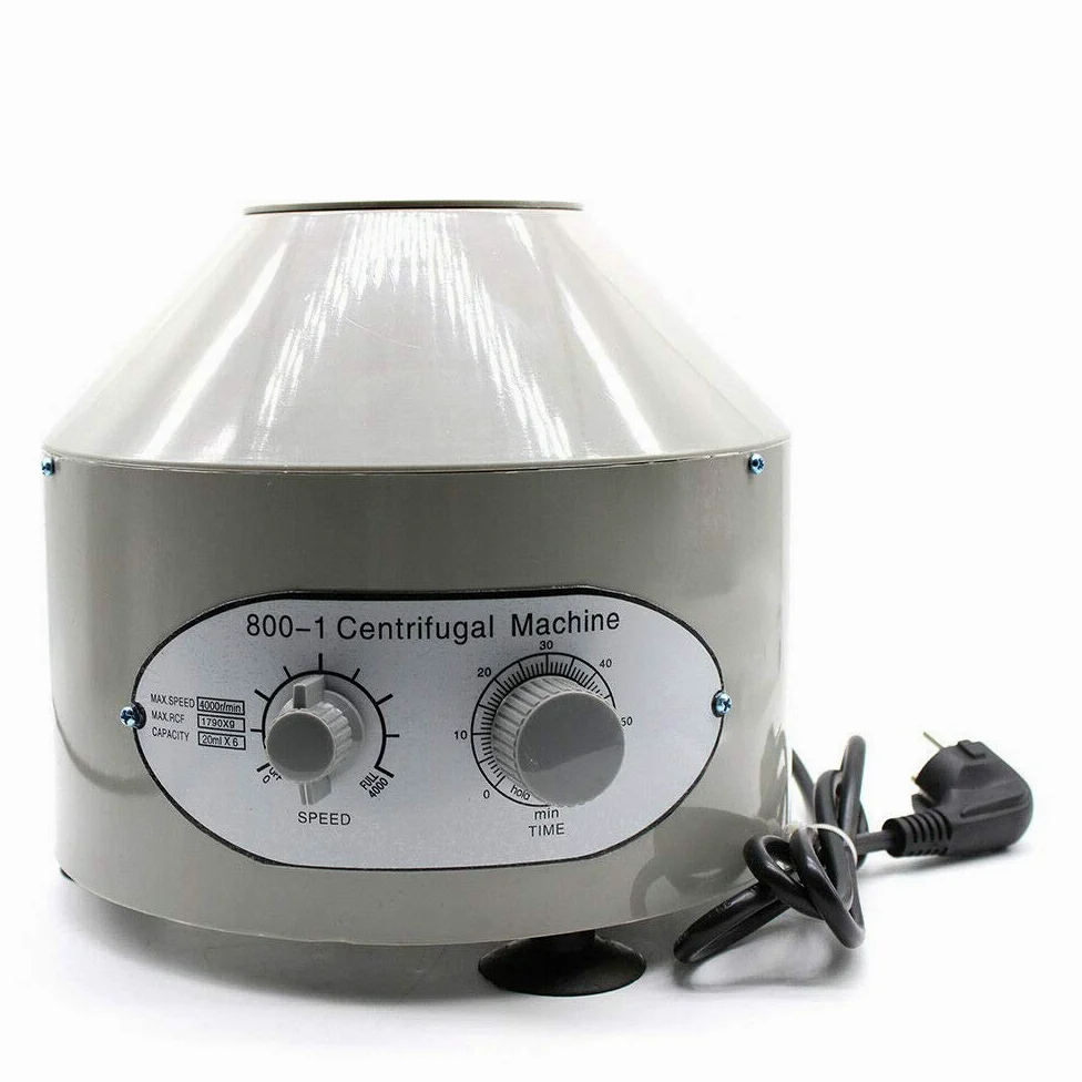Centrifugadora eléctrica de mesa de 25 W, 4000 rpm, 6 x 20 ml