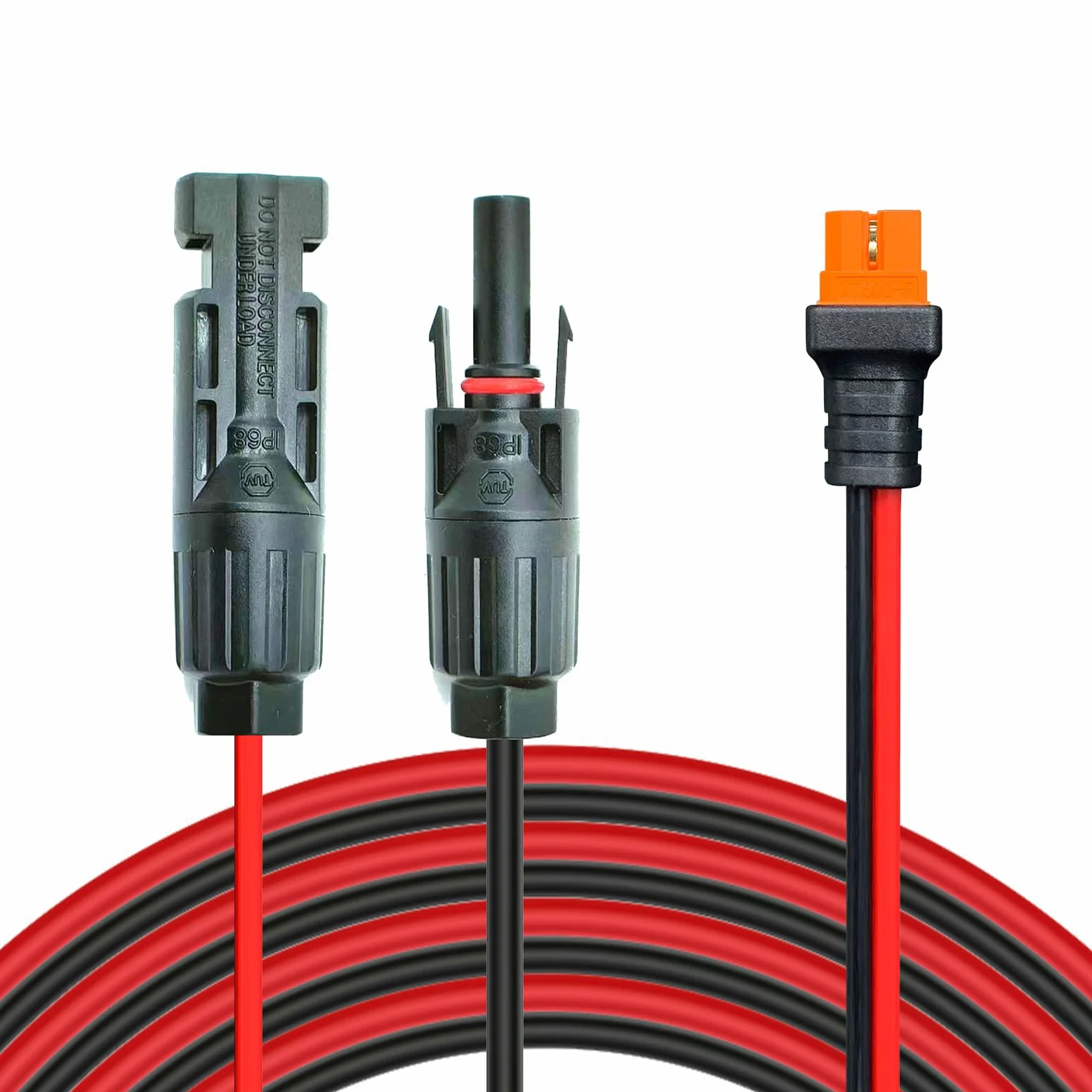 Cable de extensión de carga solar a XT60i de 3 pies, 6 pies, 12 pies, 25 pies, 50 pies, conectores solares a adaptador XT60i para estaciones eléctricas portátiles y generadores solares (12