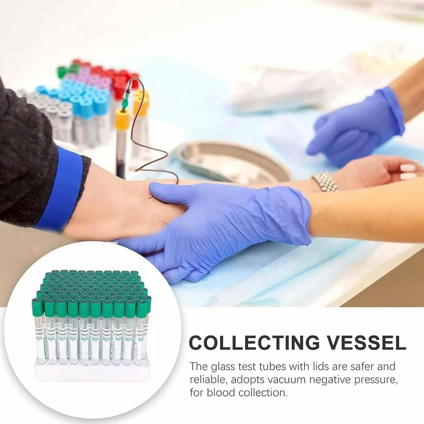 Tubos de extracción de sangre al vacío con tapón de rosca para uso en laboratorio, para separación de PRP de laboratorio veterinario, diseño duradero y estéril