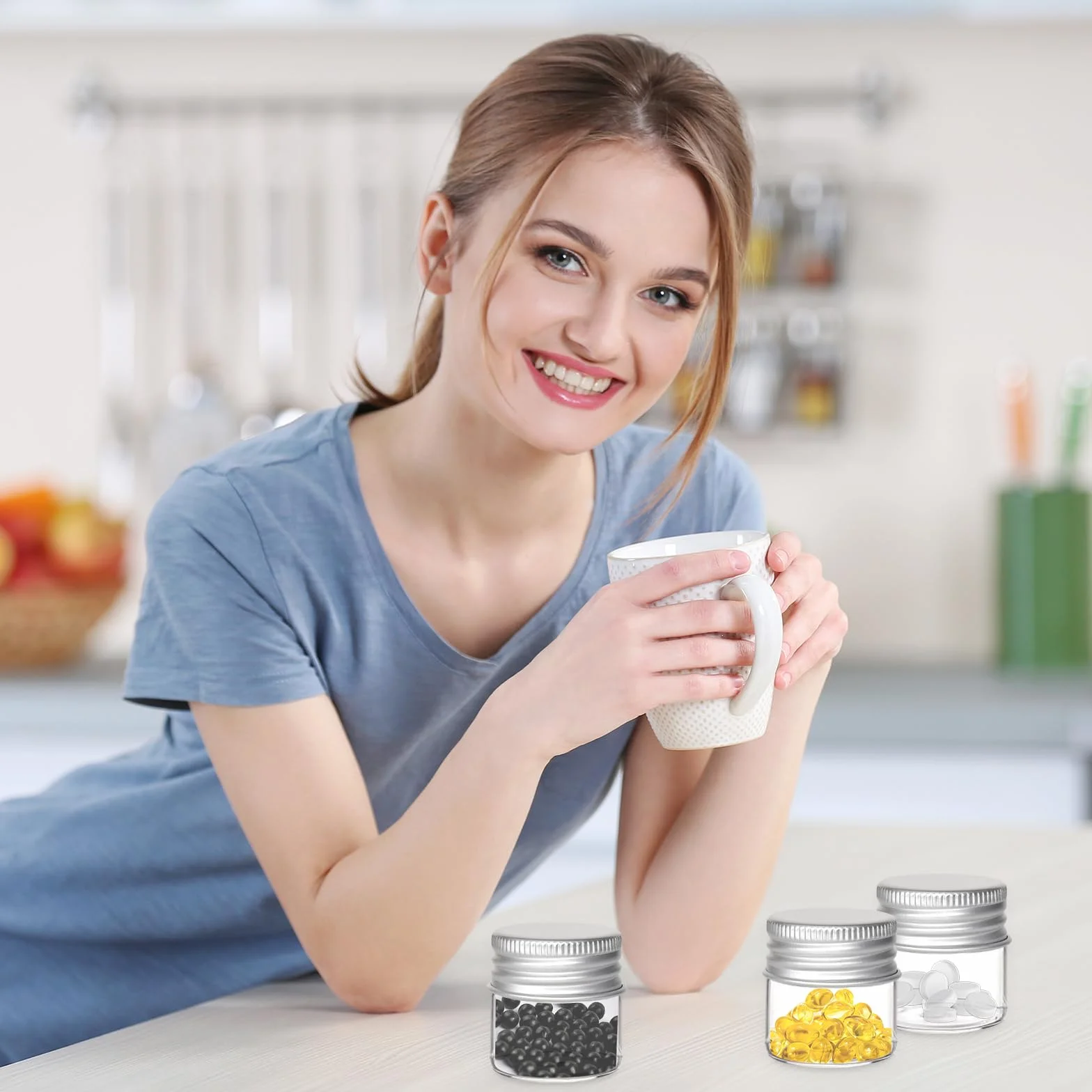 Naapesi 20 Viales de Vidrio de 10 ml, Botellas para Muestras con Tapón de Rosca a Prueba de Fugas para Aceites Esenciales