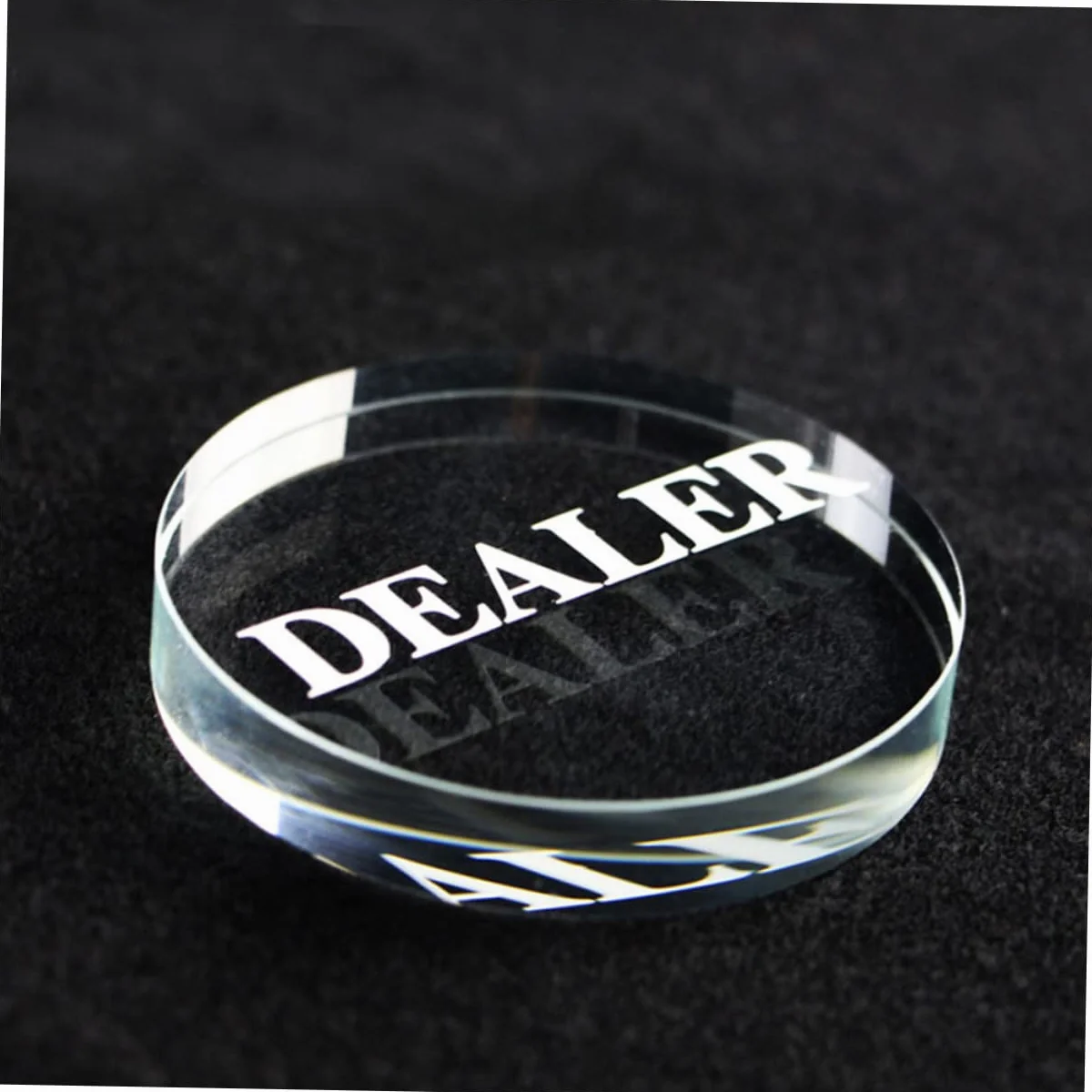 Transparente Botón De Distribuidor Profesional De Póker Resistente Al Desgaste para Texas Hold'em