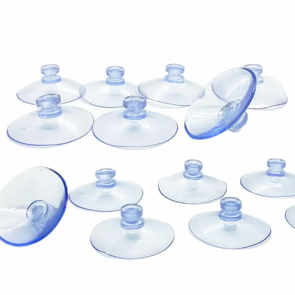Ventosas Transparentes de PVC sin Ganchos LJFEA Resistentes y Adaptables 20 uds