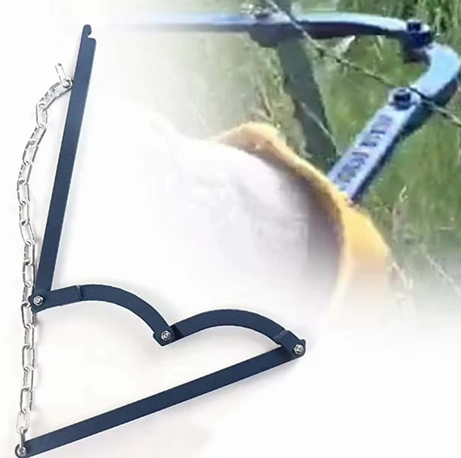 Tensor de alambre de valla resistente, herramienta de ensanchamiento de valla de eslabones de cadena para granja, reparación de valla de caballos y césped, ensanchador de alambre de púas de jardín