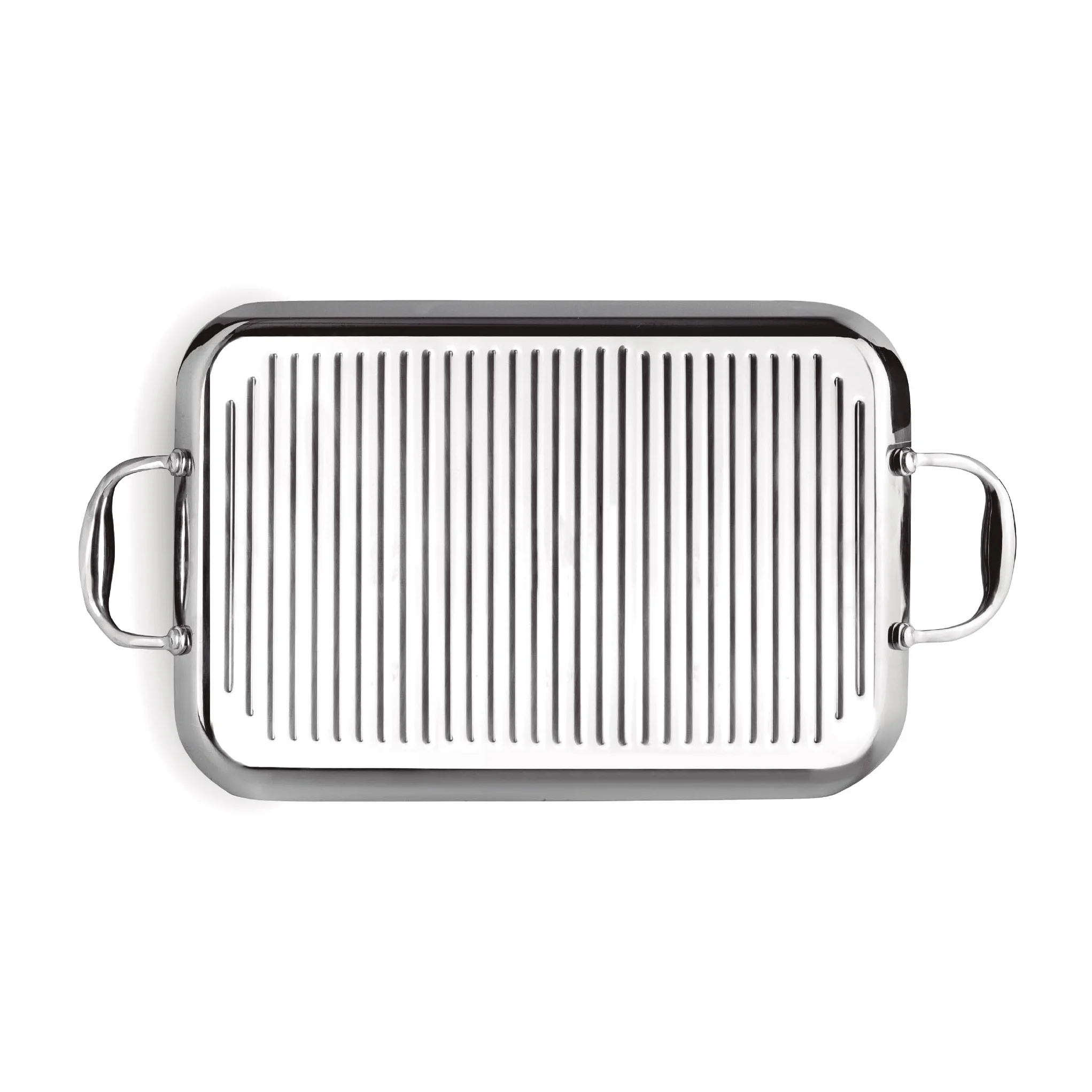 IBILI Grill Plancha Ondulado Tricapa Triply 38x25 cm Acero Inoxidable Apto Induccion