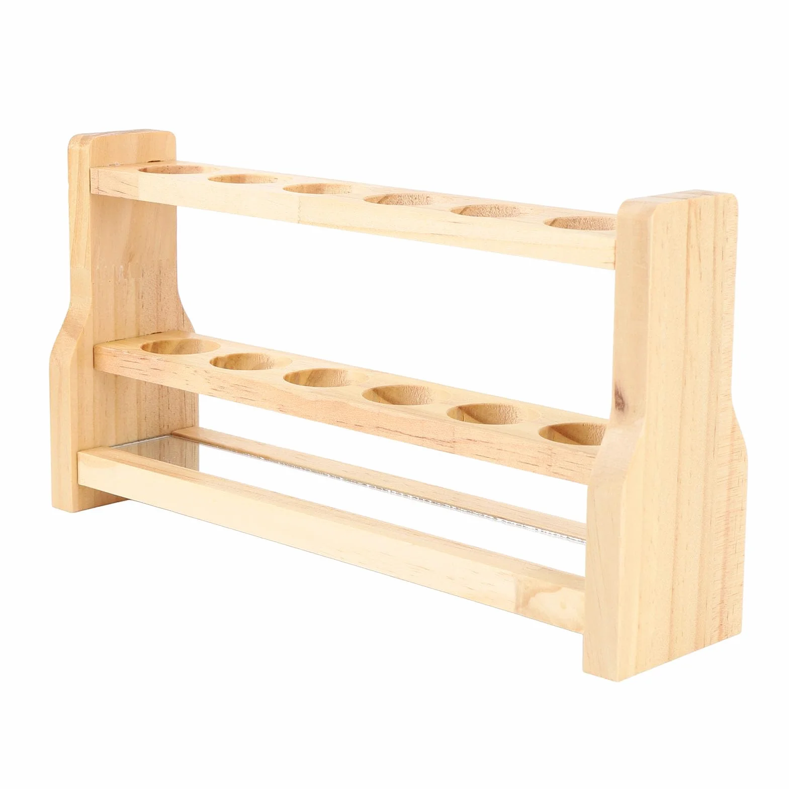 Soporte de Madera para Tubos de Ensayo 31mm Almacenamiento Científico